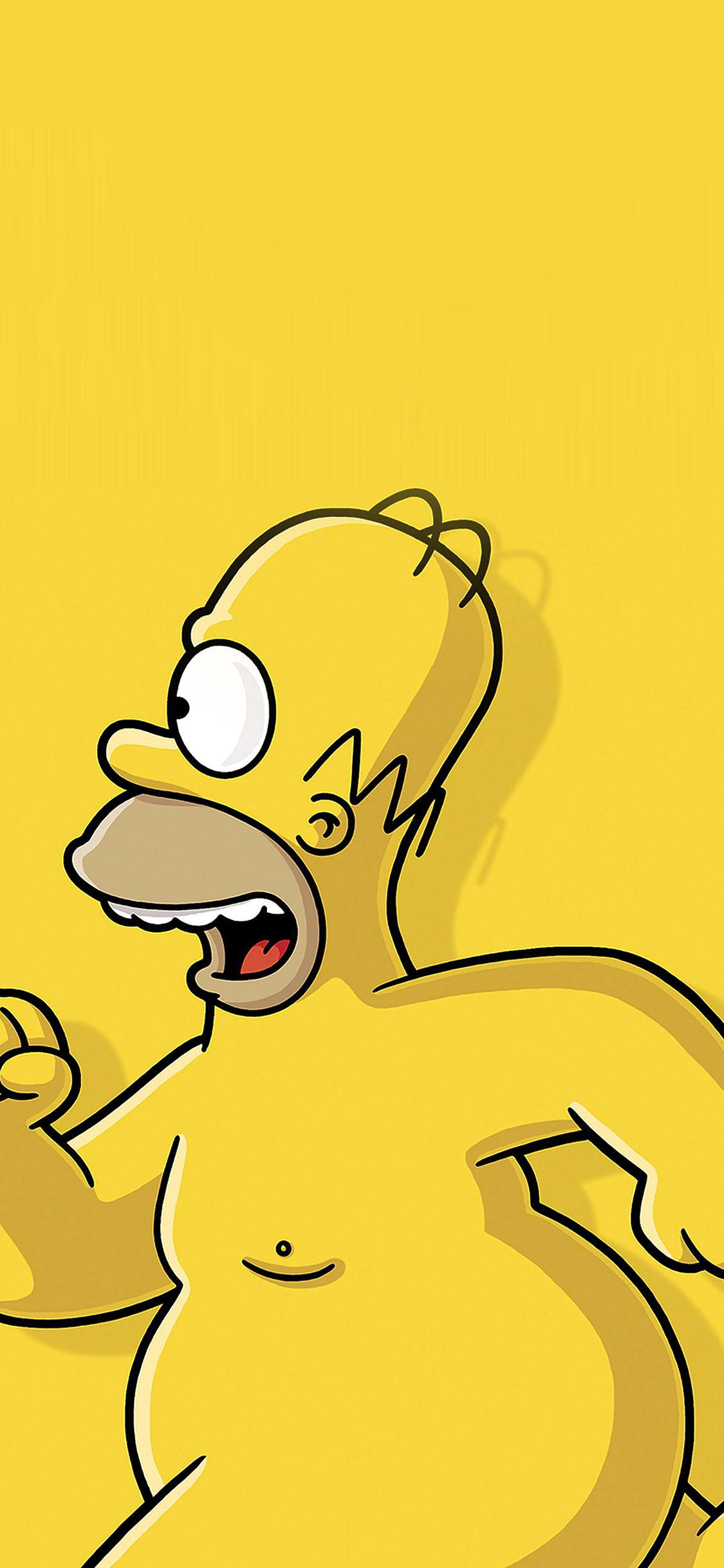 Homer Simpson on a yellow background - Homer Simpson