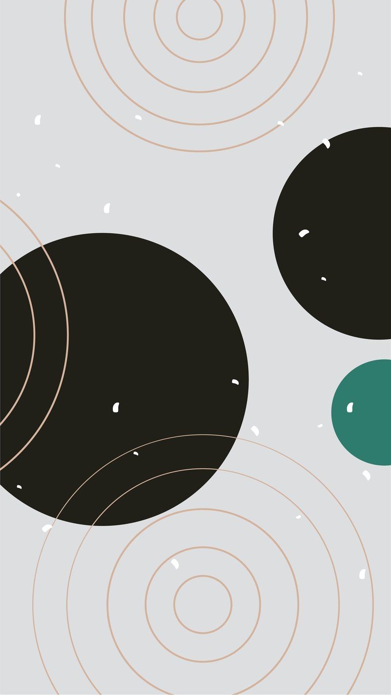 Free Geometric Art Planets Mobile Wallpaper