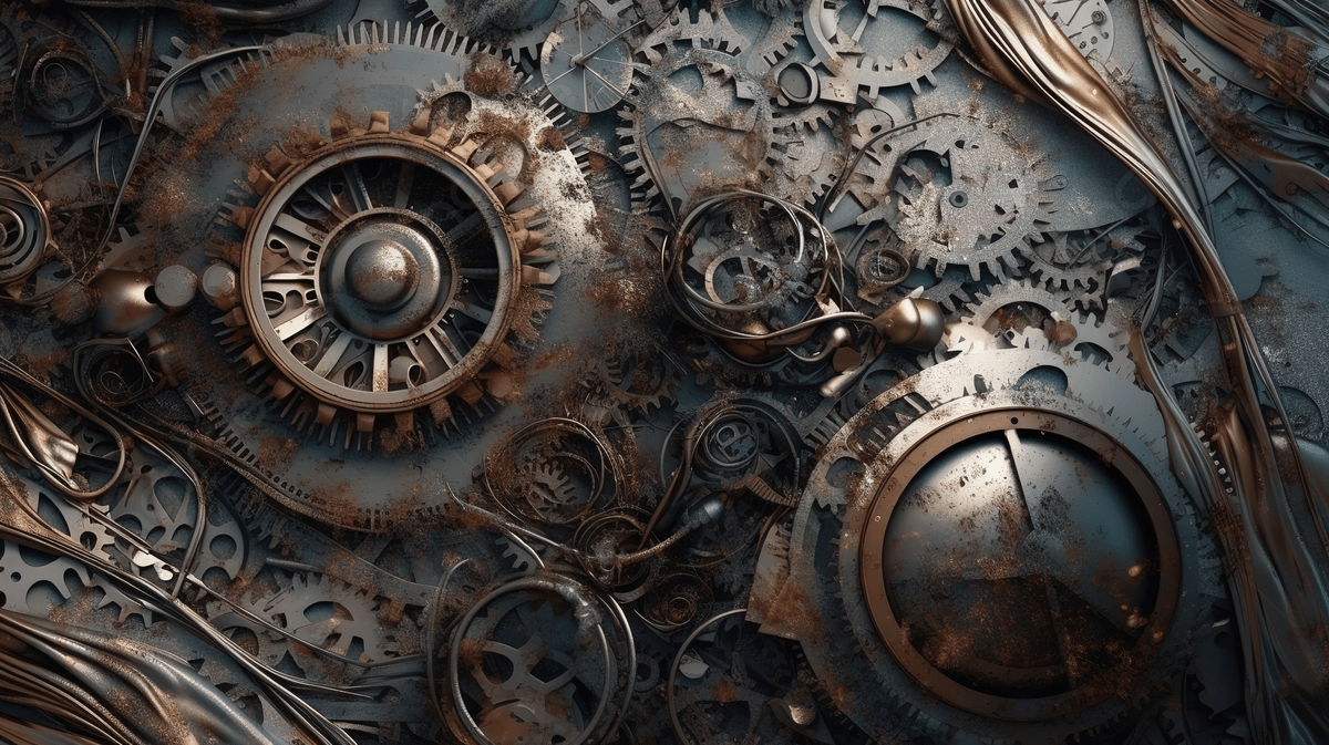 A steampunk background with gears and cogs - Steampunk