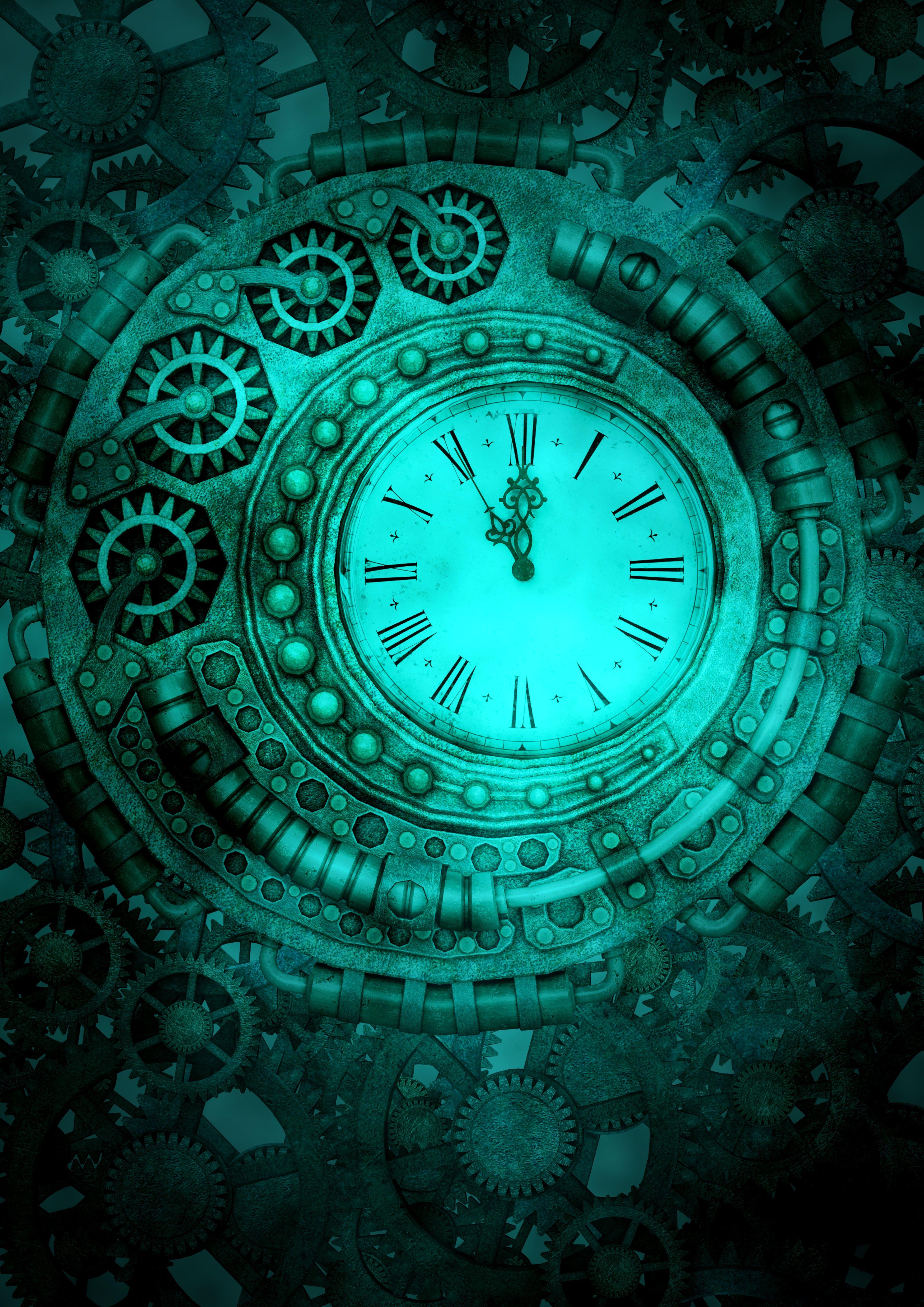 Steampunk Clock Wallpaper Free Steampunk Clock Background