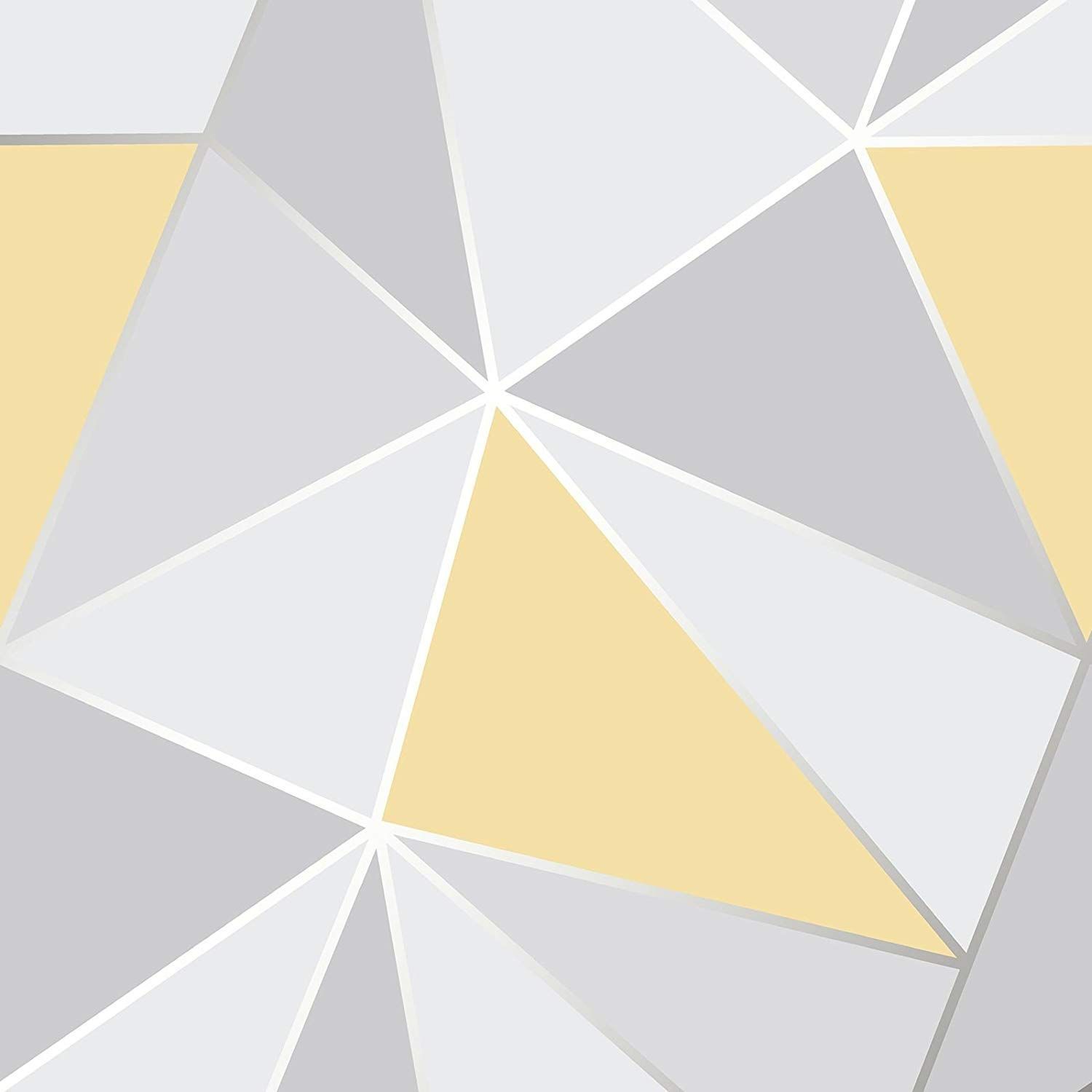 A pattern of triangles in gray and yellow - Geometry