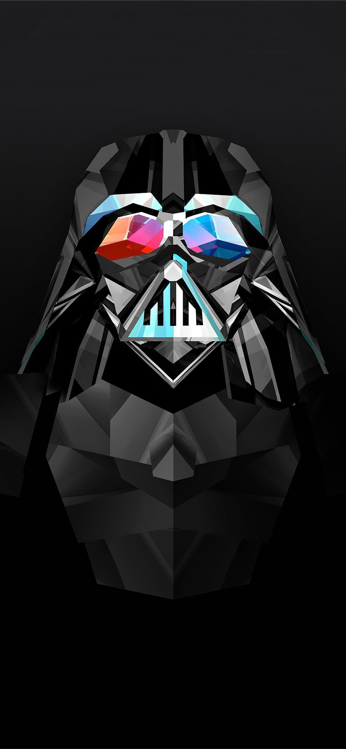 darth vader star wars justin maller art iPhone X Wallpaper Free Download