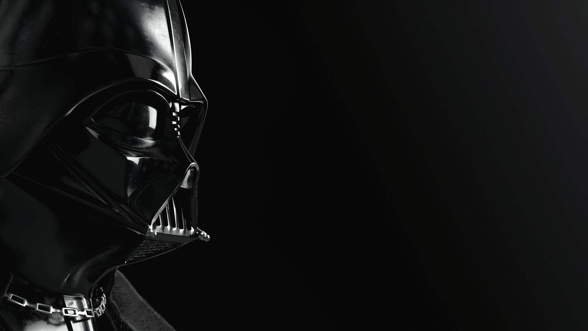 Darth Vader from Star Wars in black and white - Darth Vader