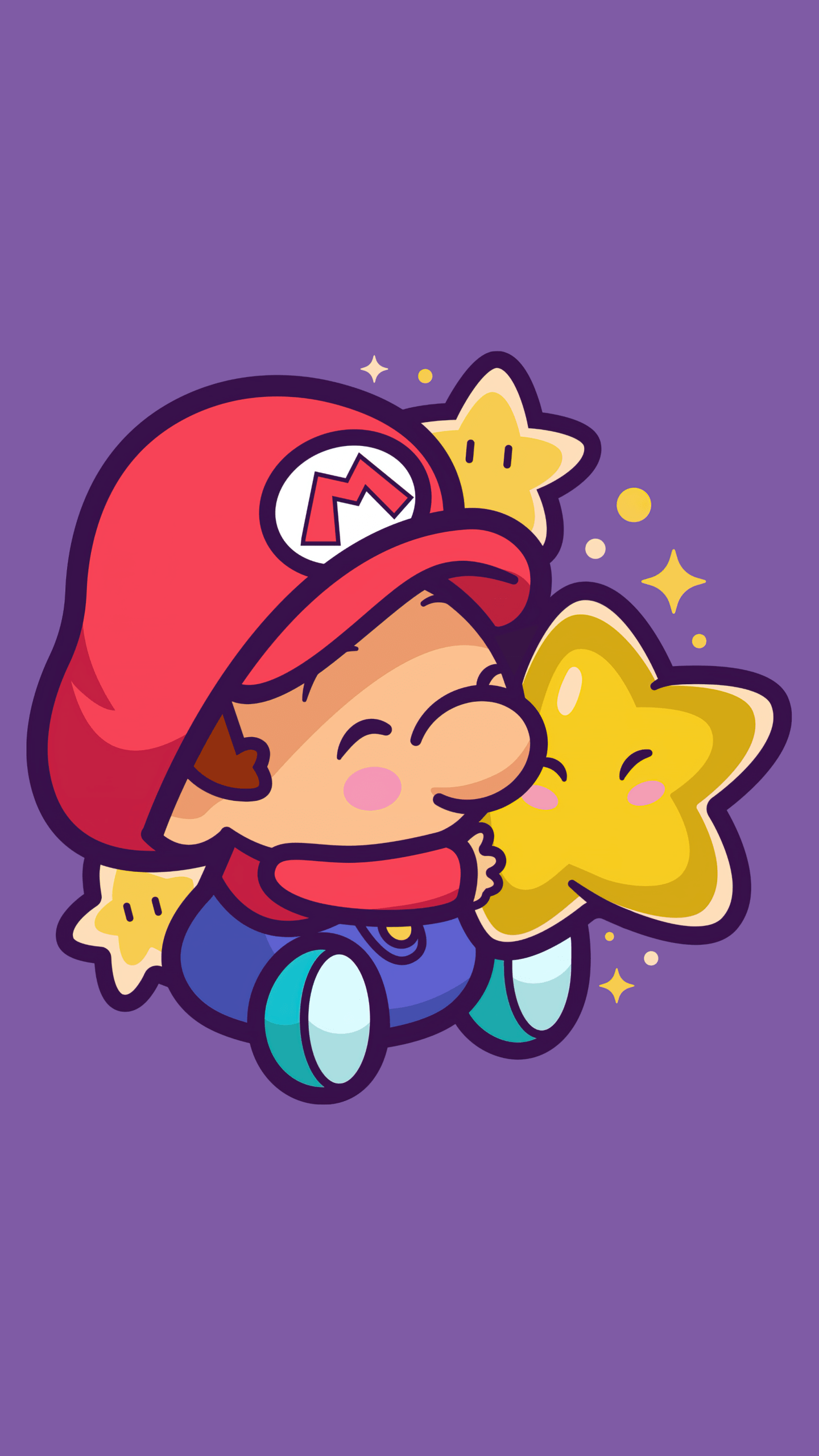 Mario with a star wallpaper - Super Mario