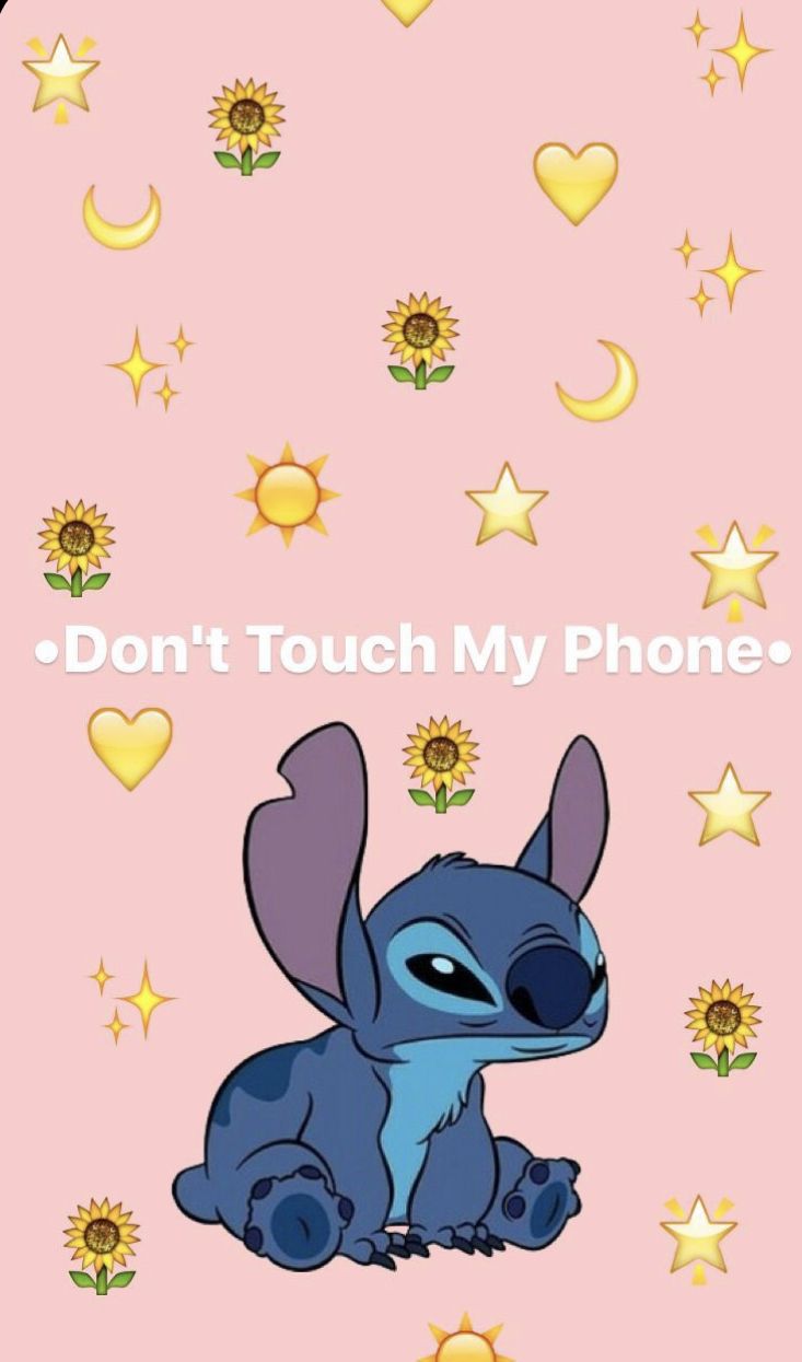 Don't Touch My Phone Stitch Wallpaper