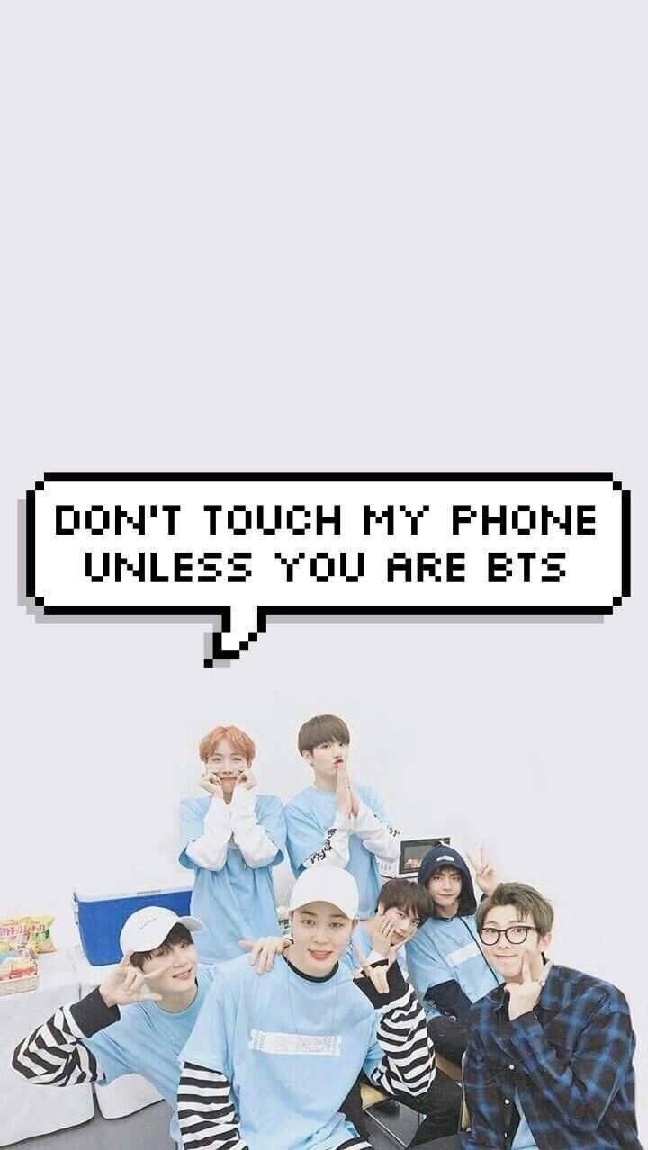 Download BTS Lockscreen Don't Touch My Phone Wallpaper