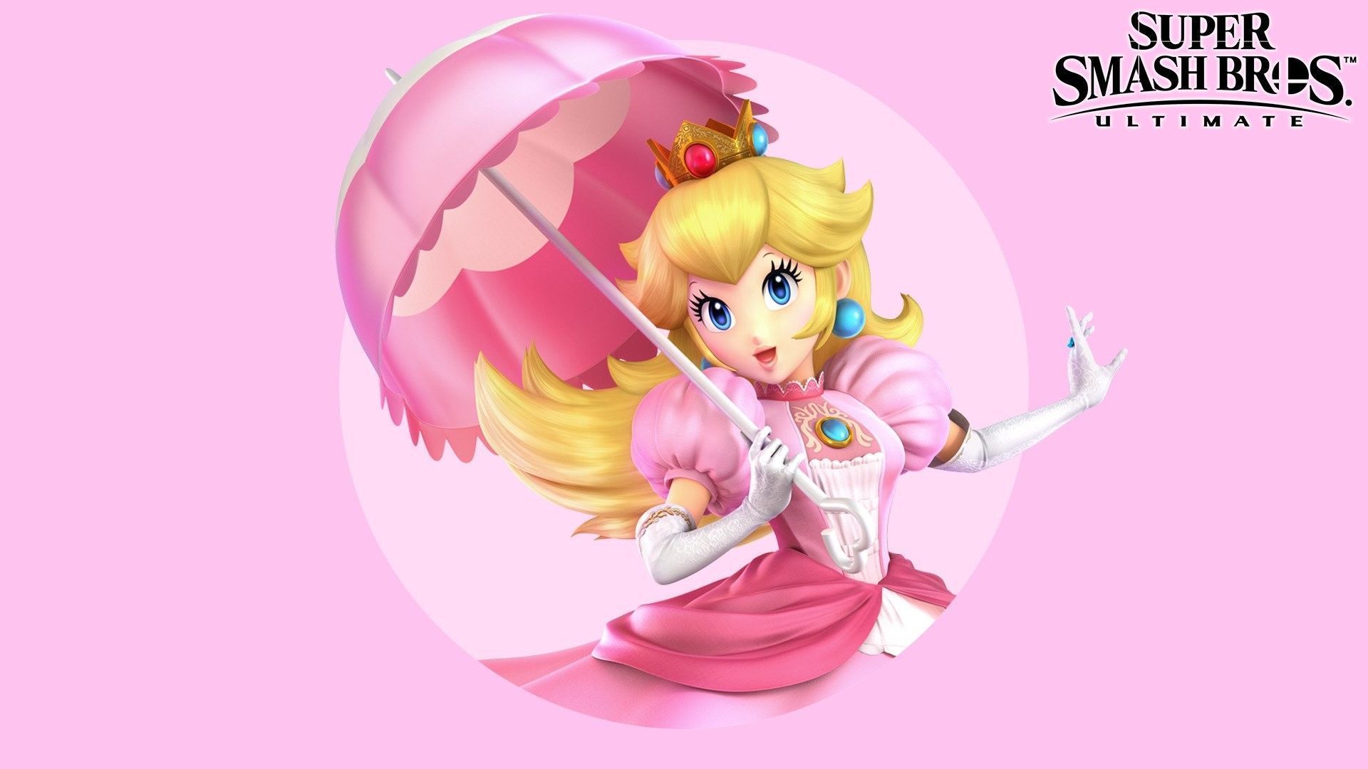 Peach holding an umbrella - Super Mario, Princess Peach