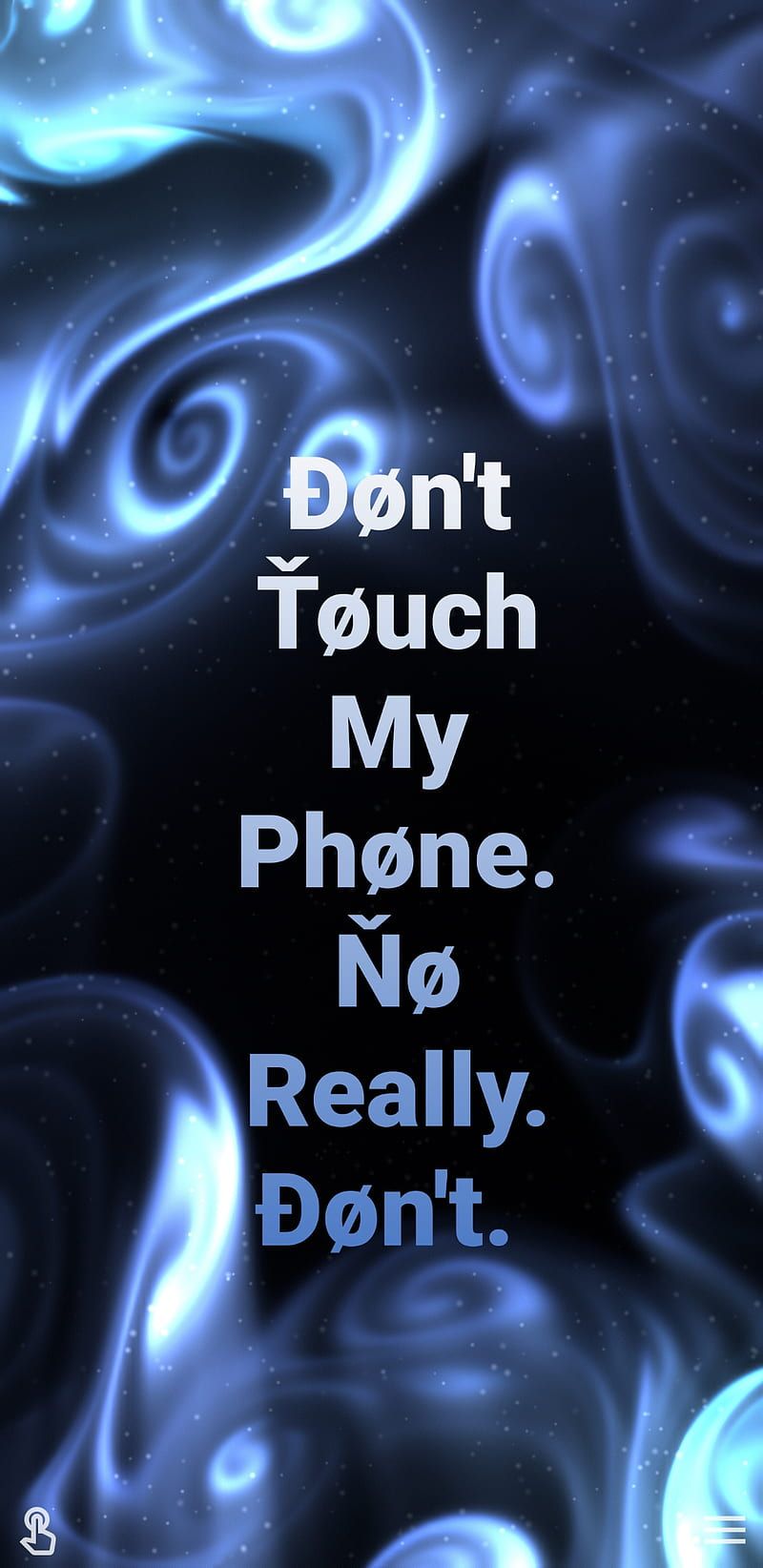 HD dont touch blue wallpaper