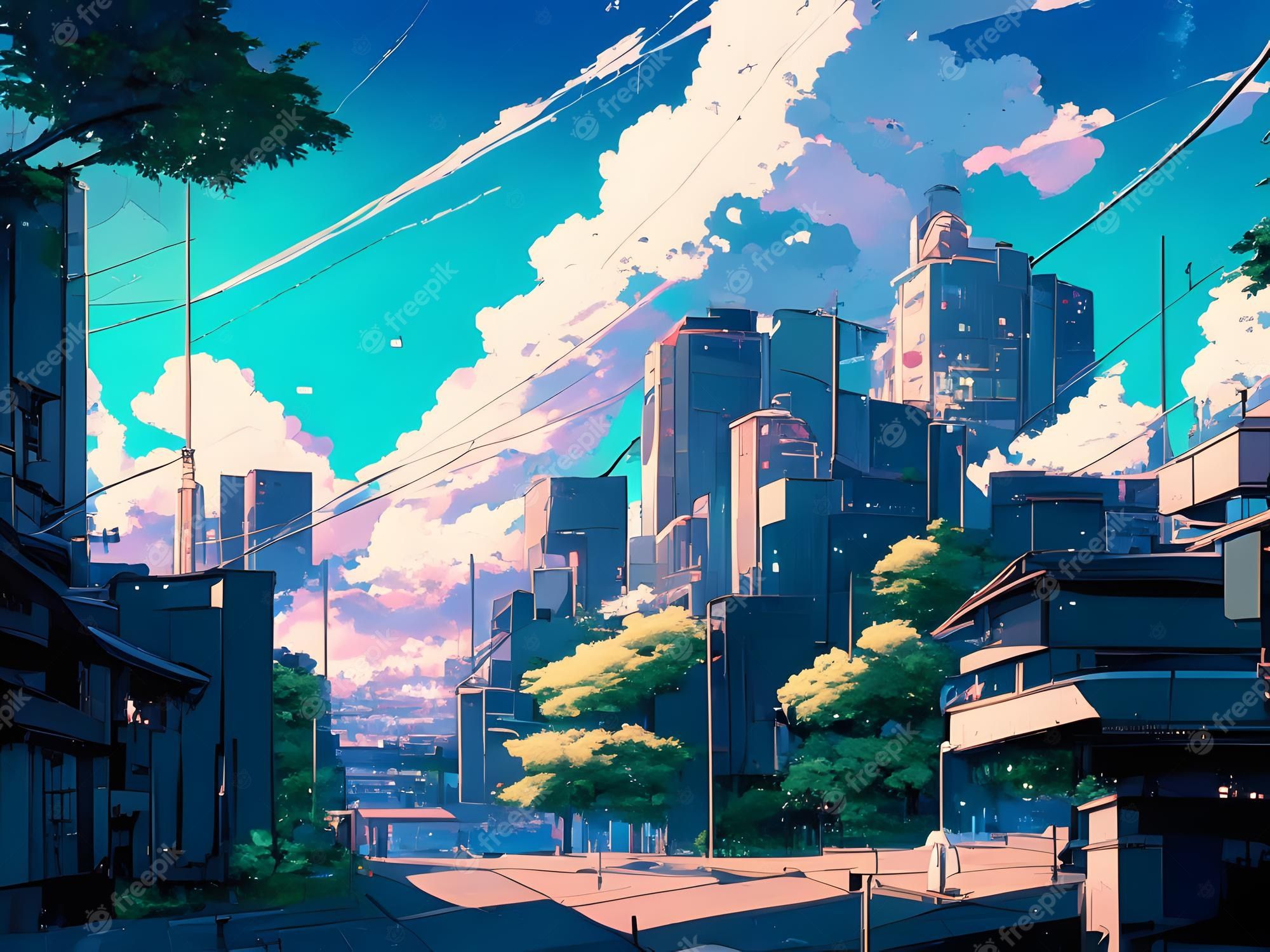 Anime City Wallpaper Image