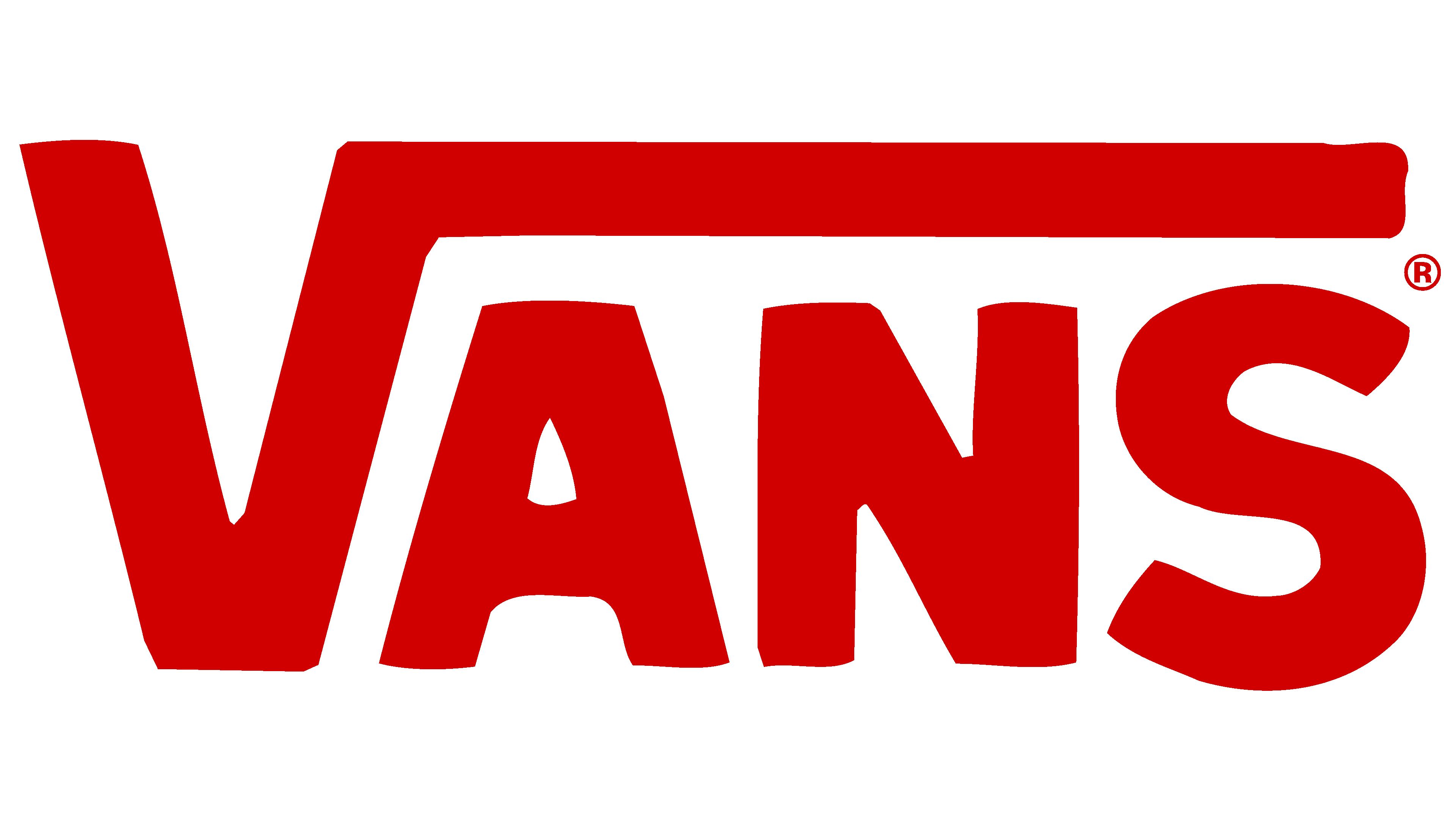 Vans logo in red on a white background - Vans