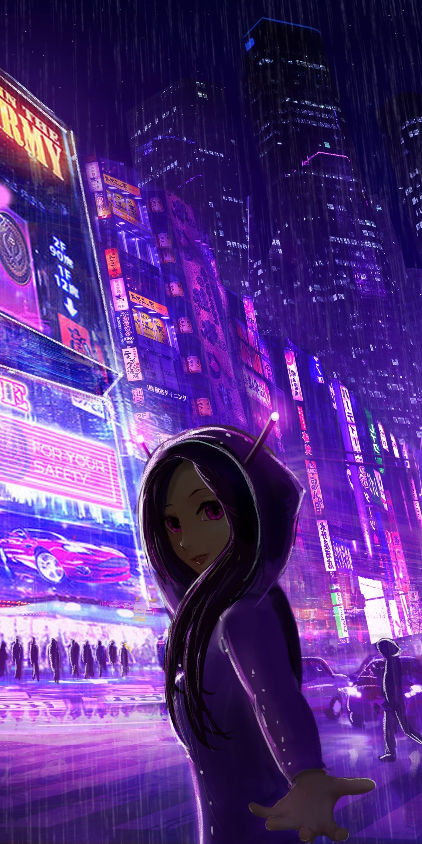 Wallpaper / Anime City Phone Wallpaper, , 1440x2880 free download