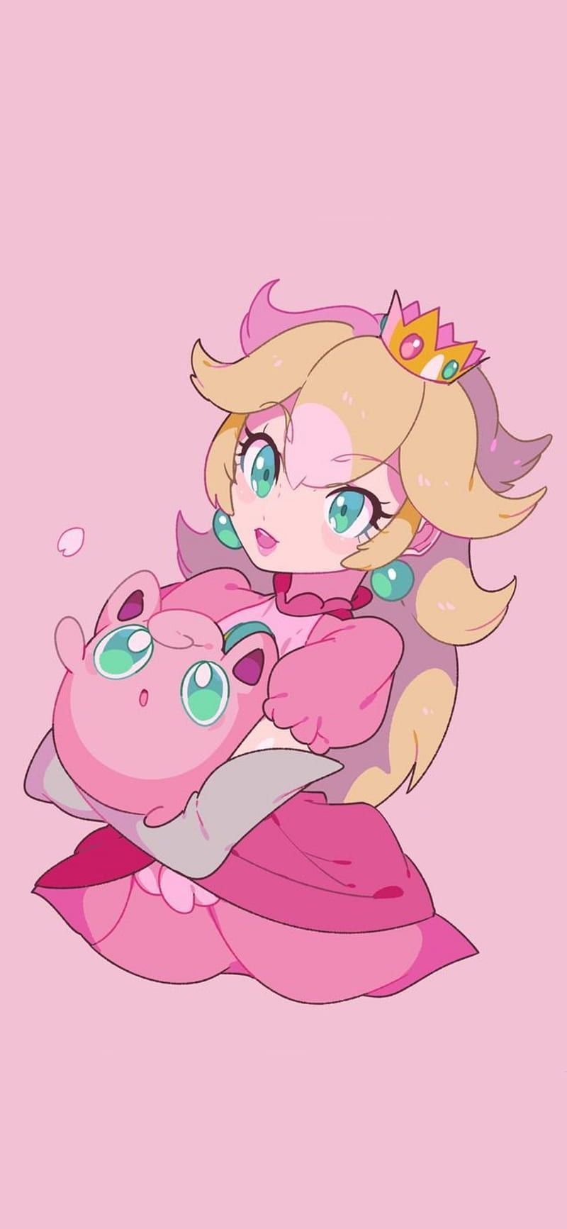 Princess Peach holding a pink shell - Princess Peach