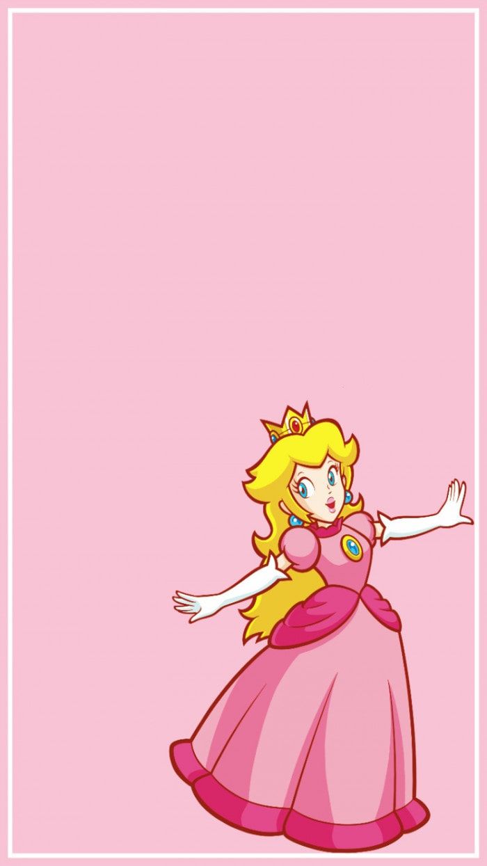 Pink background, peach from super mario, cute phone backgrounds, pink dress - Princess Peach
