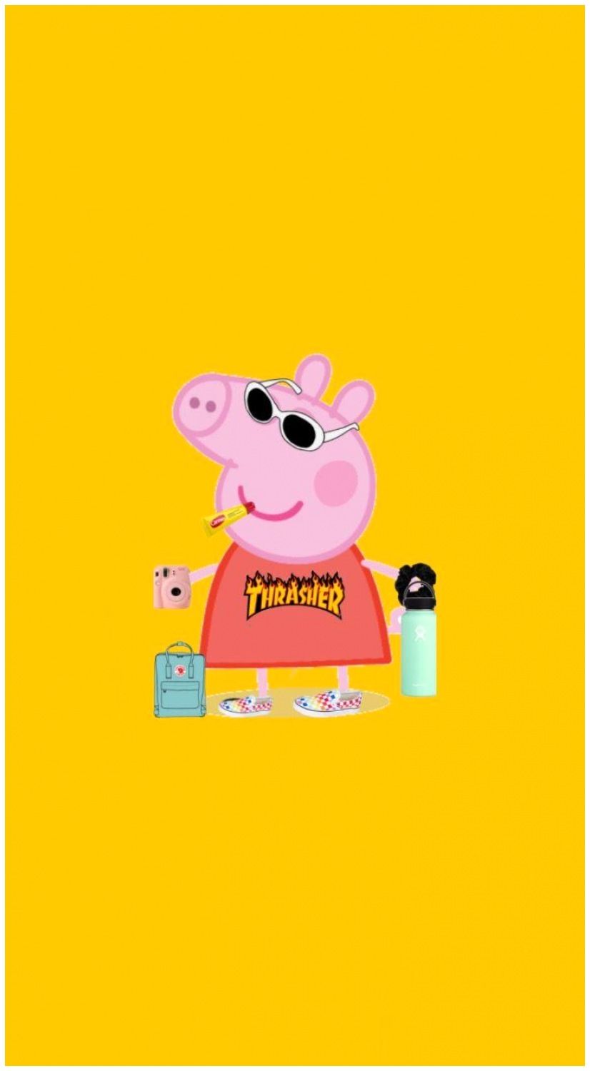 Peppa pig wearing Thrasher shirt - Peppa Pig