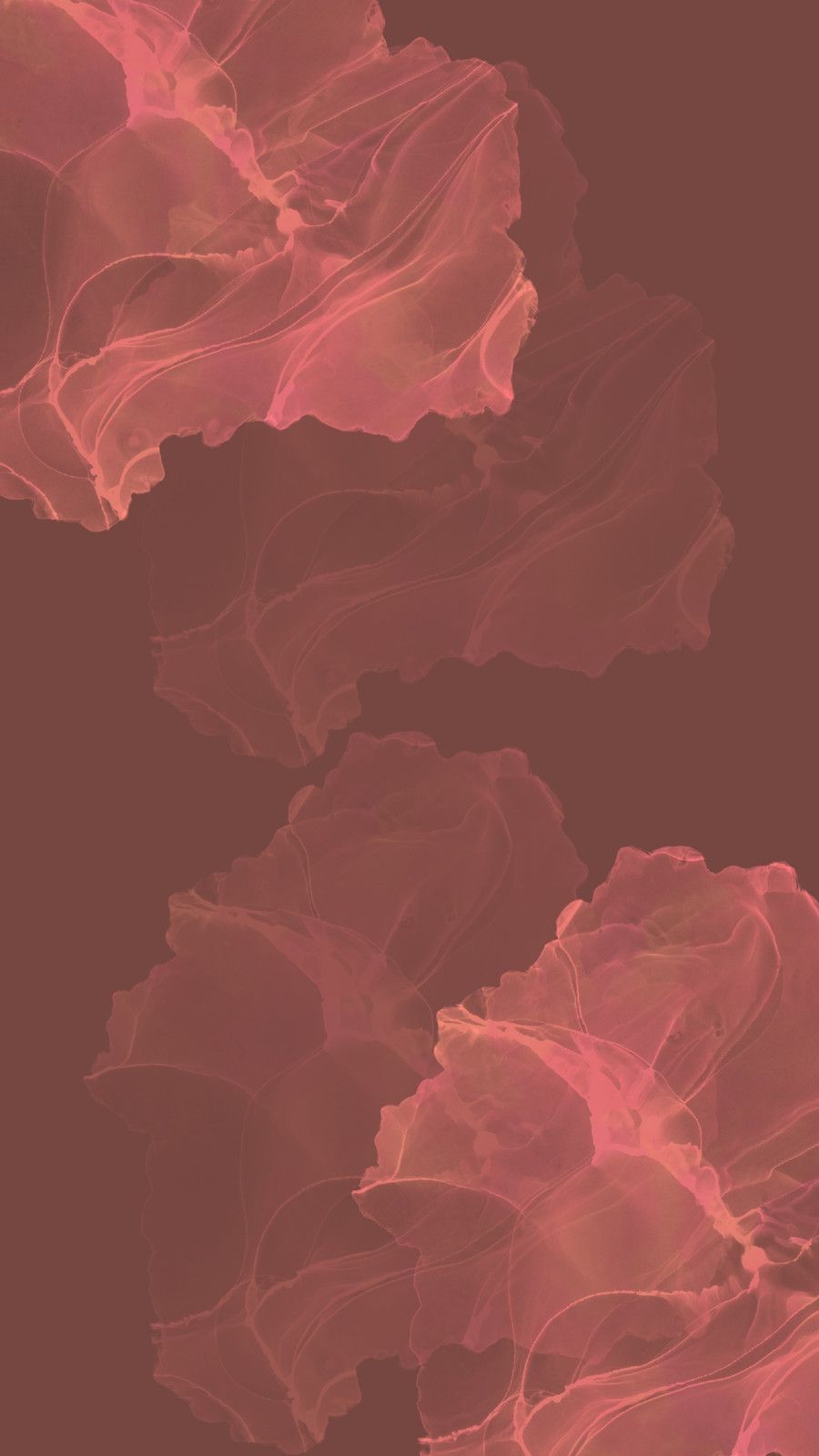 Aesthetic maroon wallpaper with abstract flowers. Perfect for phone and desktop backgrounds. Download now for free. - Red