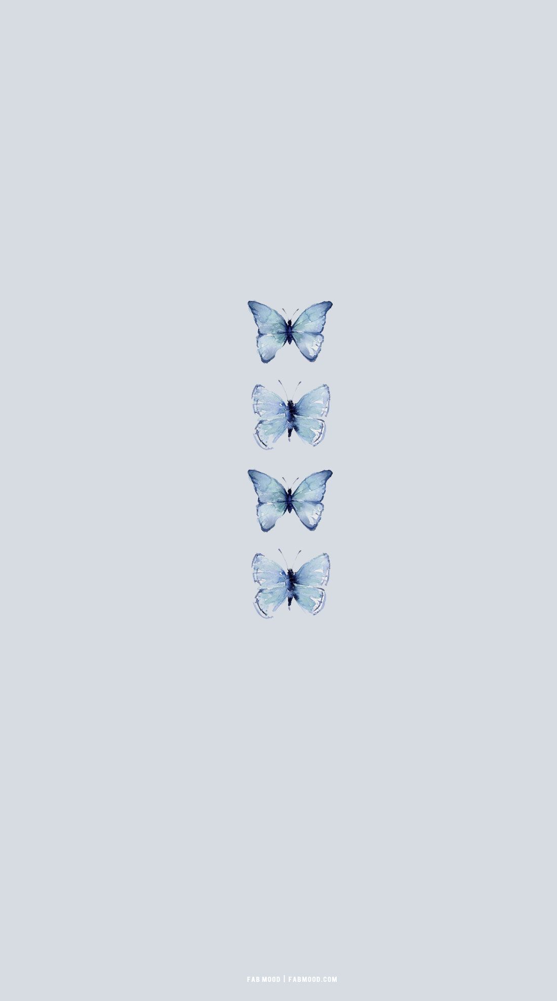 Blue Wallpaper Designs for Phone : Blue Butterfly Blue Background