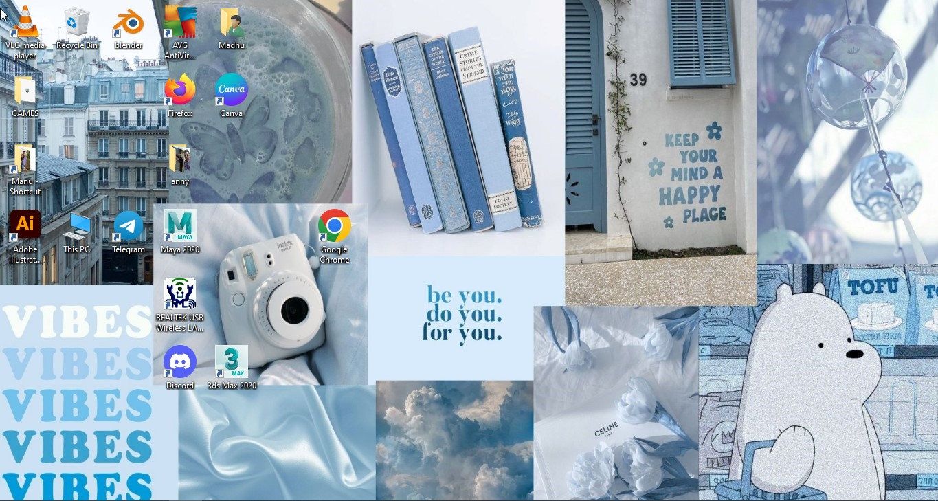 PASTEL Blue Aesthetic Wallpaper Aesthetic Calm Laptop