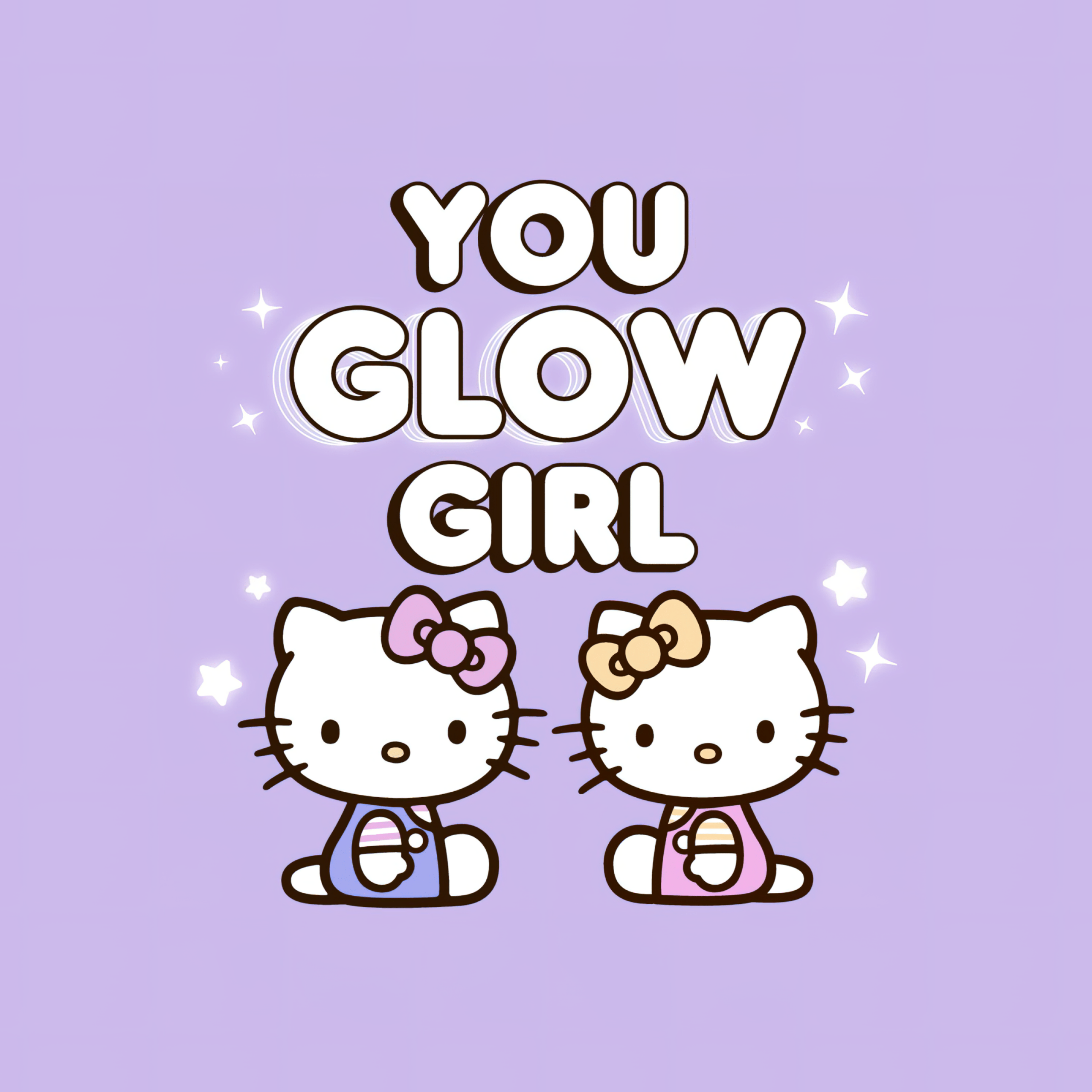 You glow girl Wallpaper 4K, Cute hello kitties