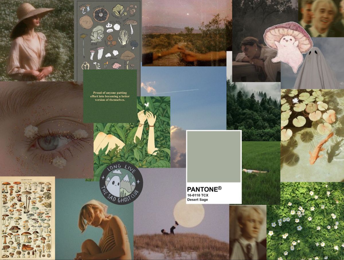 A collage of photos of nature, people, and animals. - Cottagecore