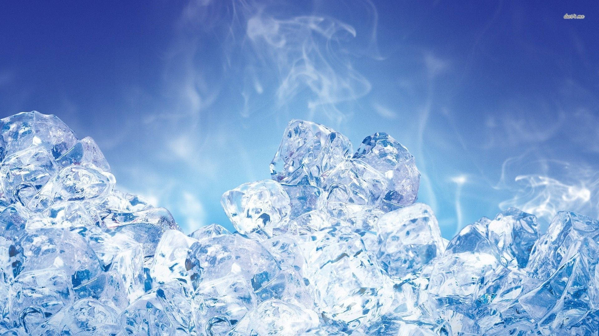 Ice cubes on a blue background wallpaper - Photography wallpapers - #13949 - Ice