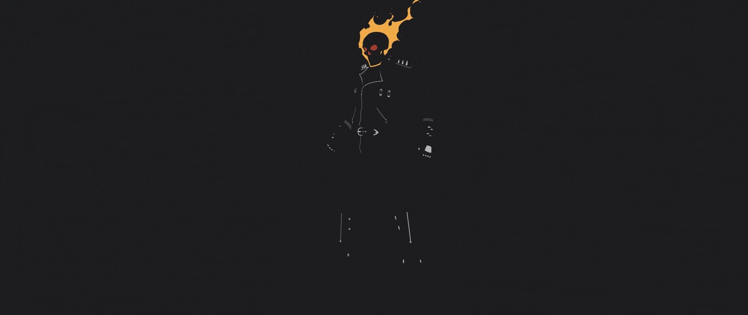 Ghost Rider Minimalism 2560x1080 Resolution HD 4k Wallpaper, Image, Background, Photo and Picture