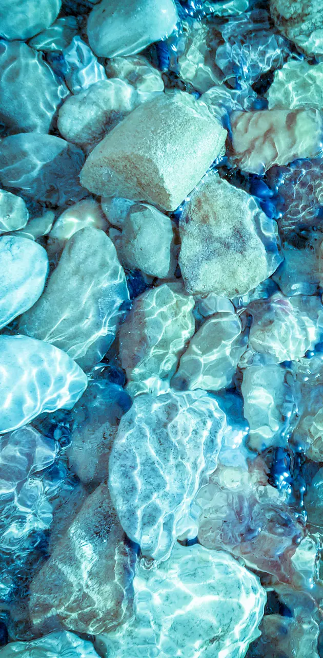 Rocks in a shallow pool of water - River