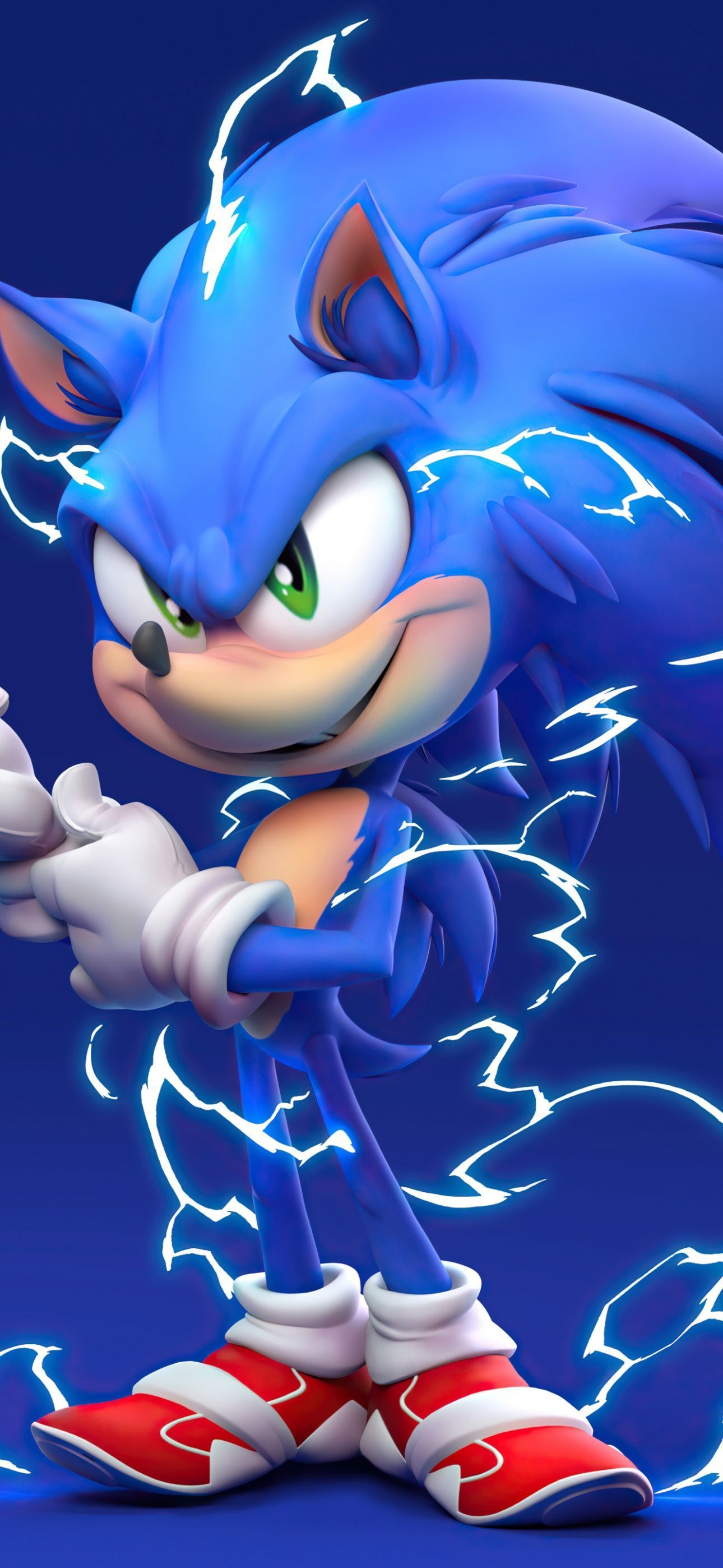 Sonic the Hedgehog Wallpaper 4K, Blue background, 5K
