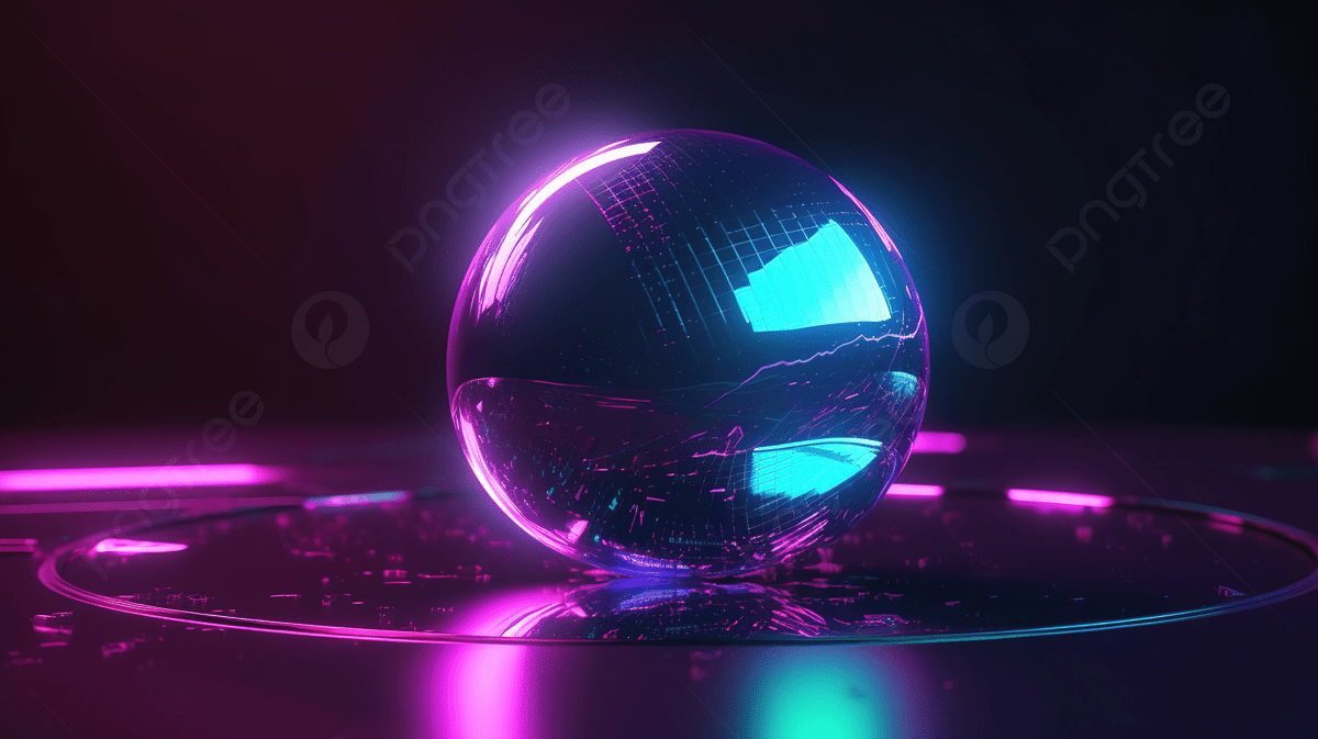 Synthwave And Vaporwave Aesthetics Meet In Distorted Holographic Sphere 3D Rendering Background, Fluid Design, Fluid Gradient, Fluid Background Image And Wallpaper for Free Download