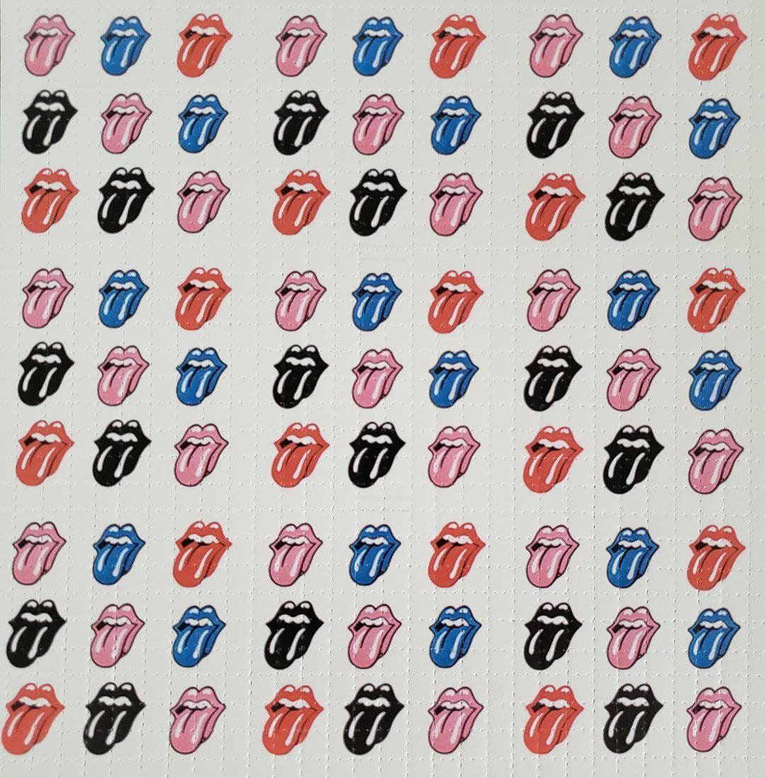 Rolling Stones Lips Tribute 2016 Blotter Art Print