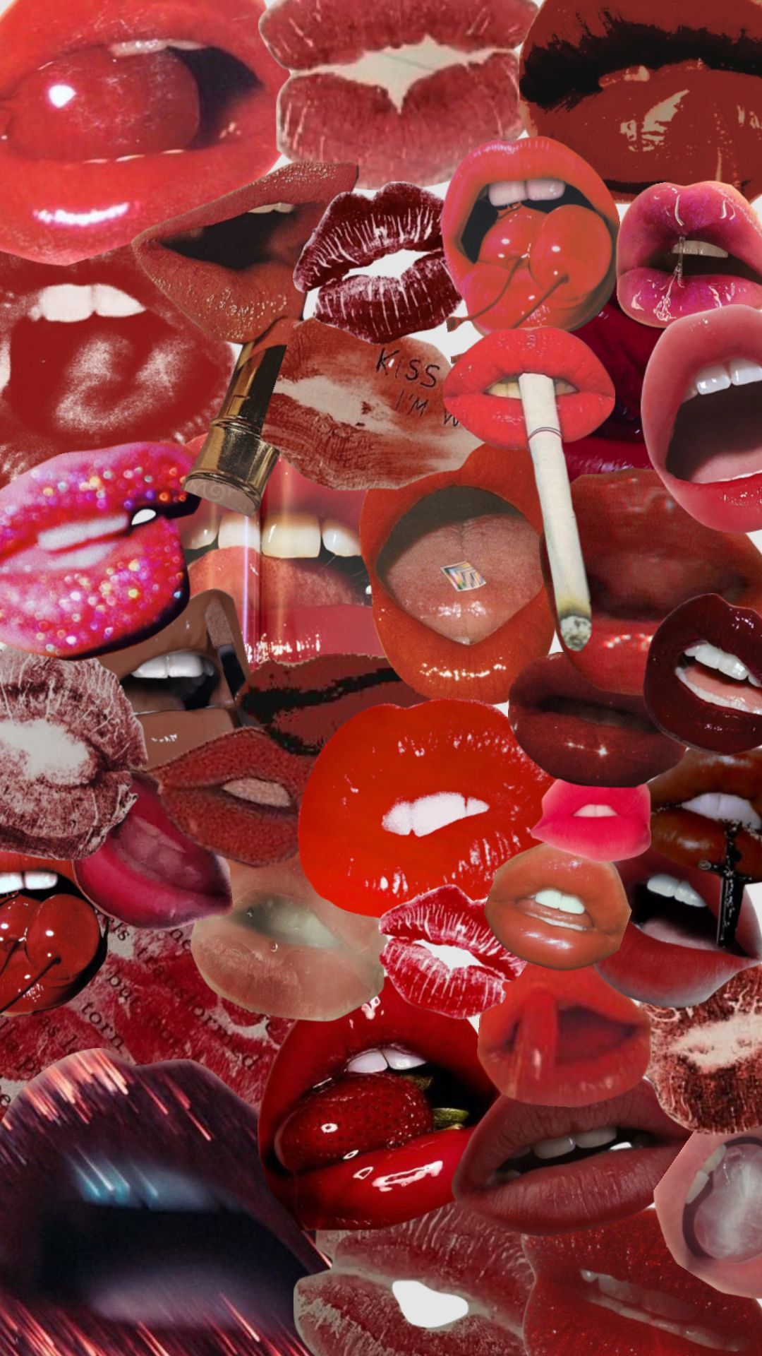 lips #red #moodboard #aesthetic #vintage #collage #lips #lipstick