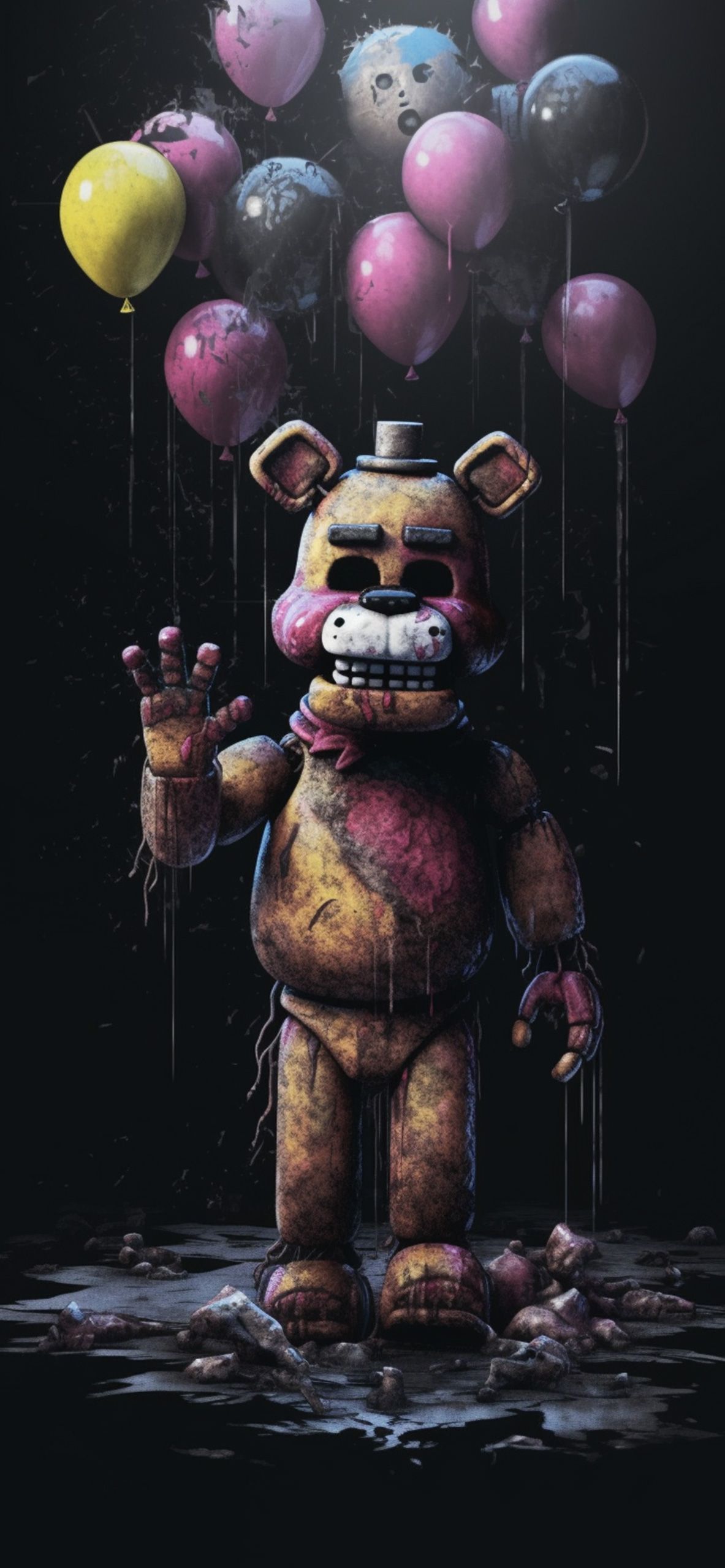 A very cool Five Nights at Freddy's wallpaper I found. - Balloons, creepy