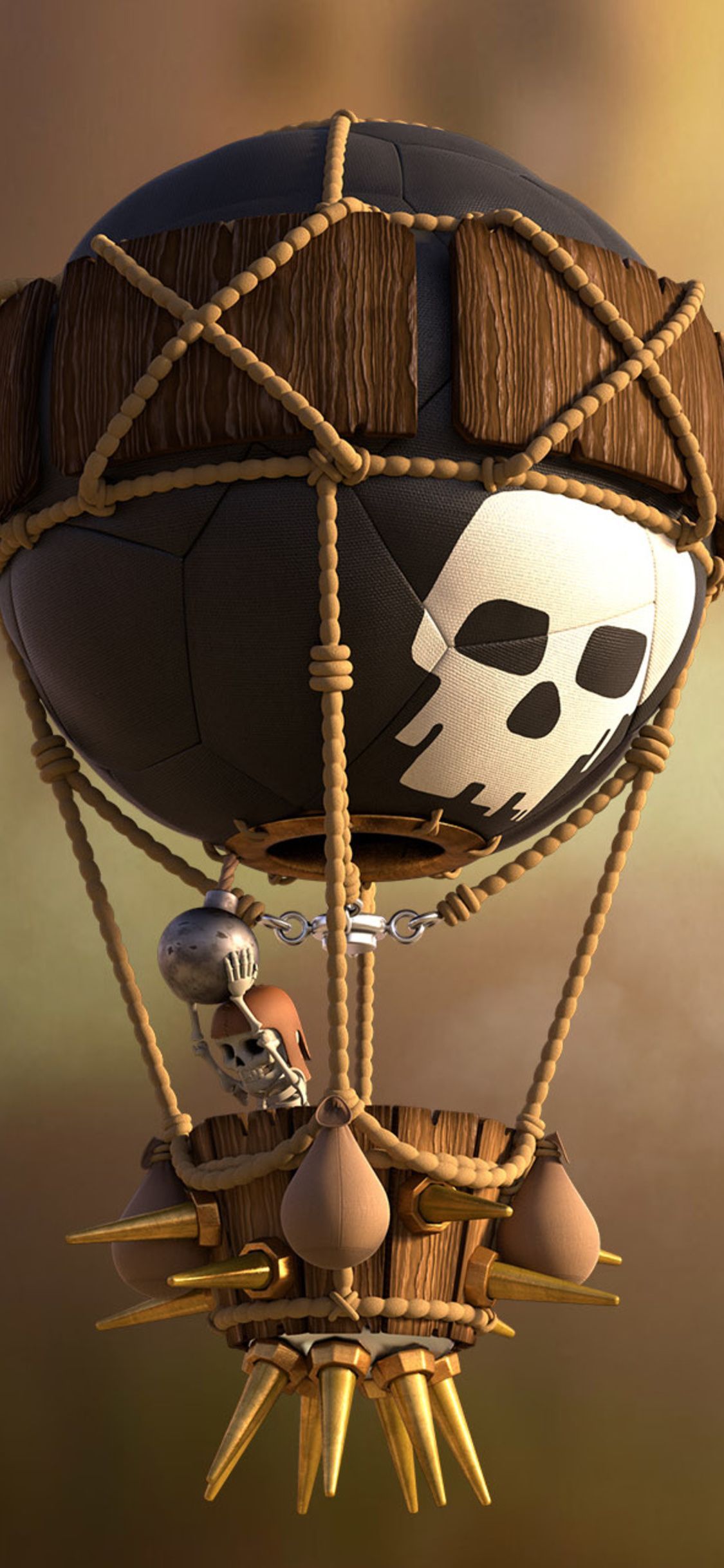 Clash of Clans wallpaper 3 with 1080x1920 resolution - Hot air balloons