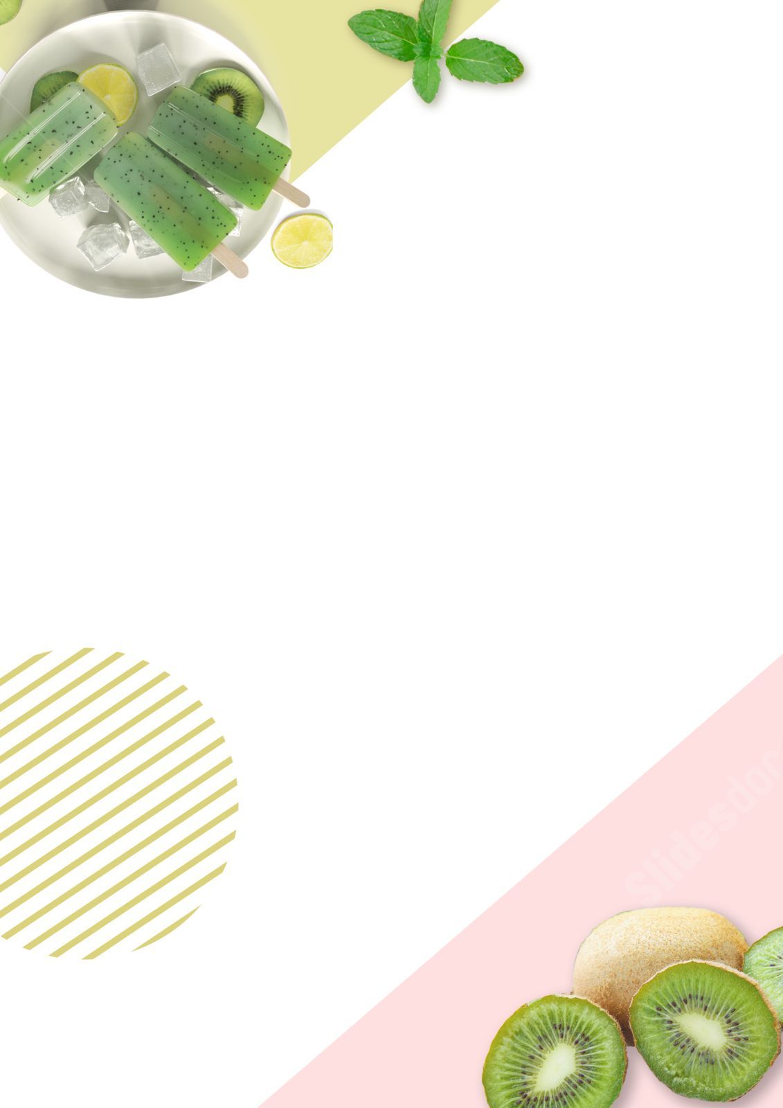 Ice Cream Made With Green Kiwi Fruit Page Border Background Word And Google Docs For Free Download