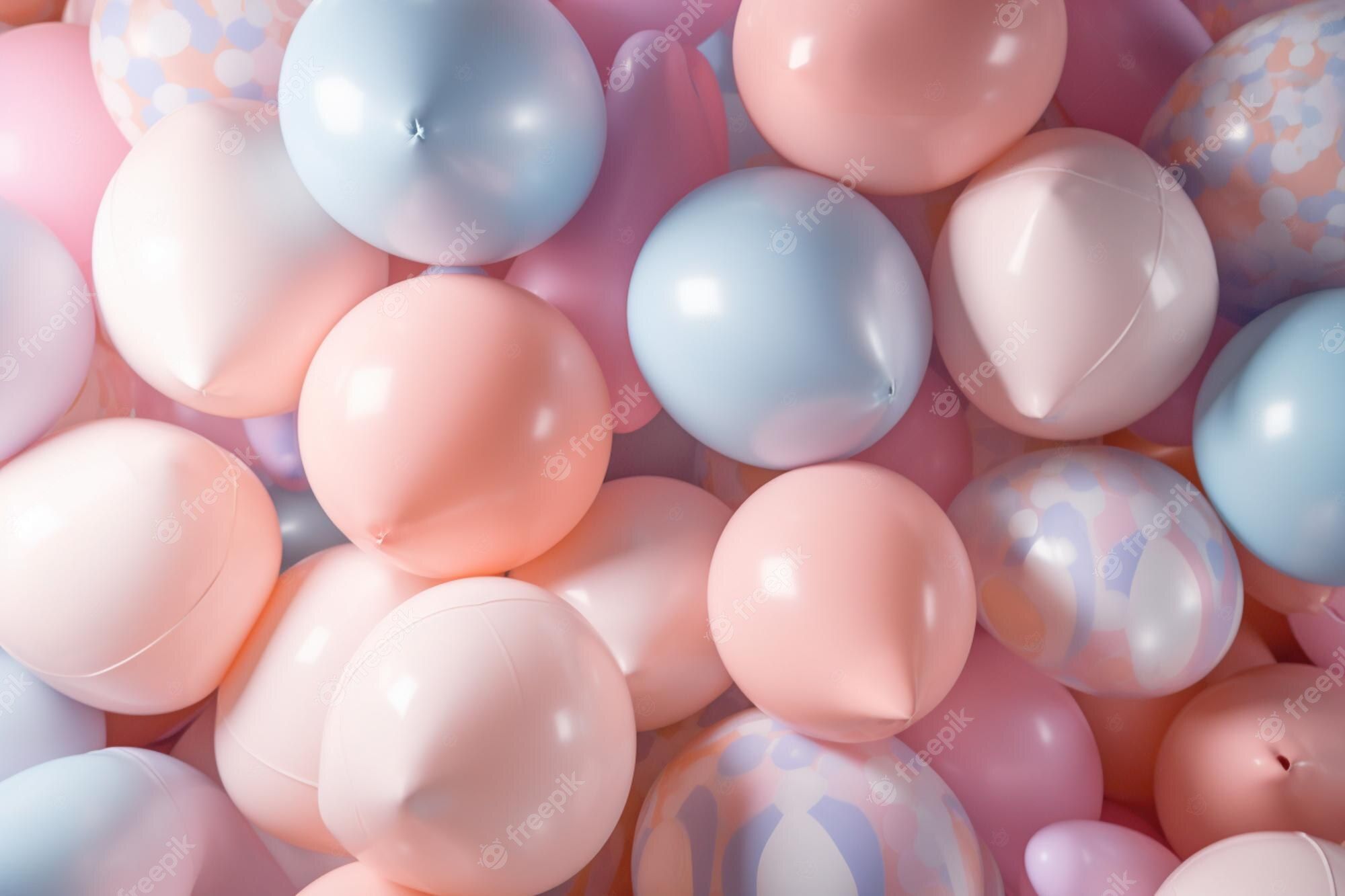 A pile of pink and blue balloons - Balloons