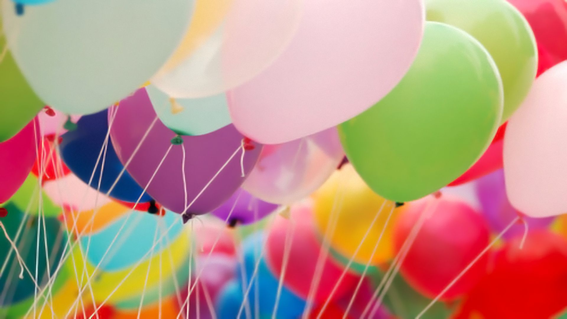 Colorful balloons on a string - Balloons