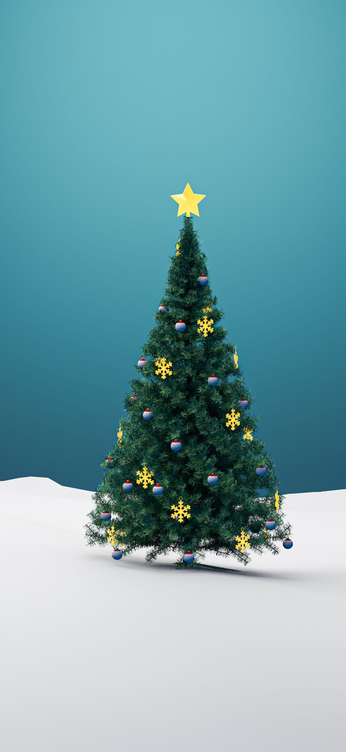 Christmas tree Wallpaper 4K, Minimalist, Christmas decoration