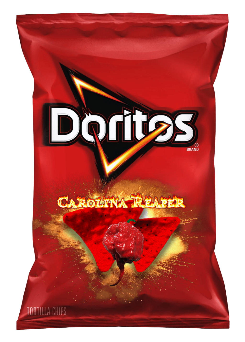 A bag of Doritos Carolina Reaper flavored tortilla chips - Doritos