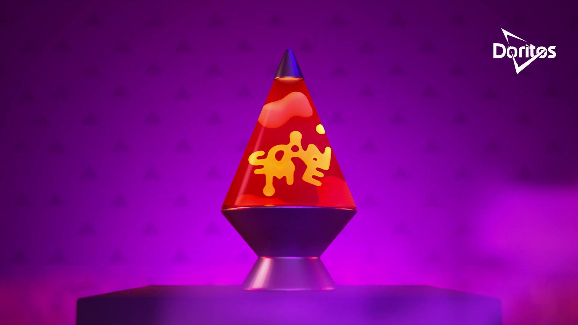 A lava lamp with Doritos seasoning. - Doritos