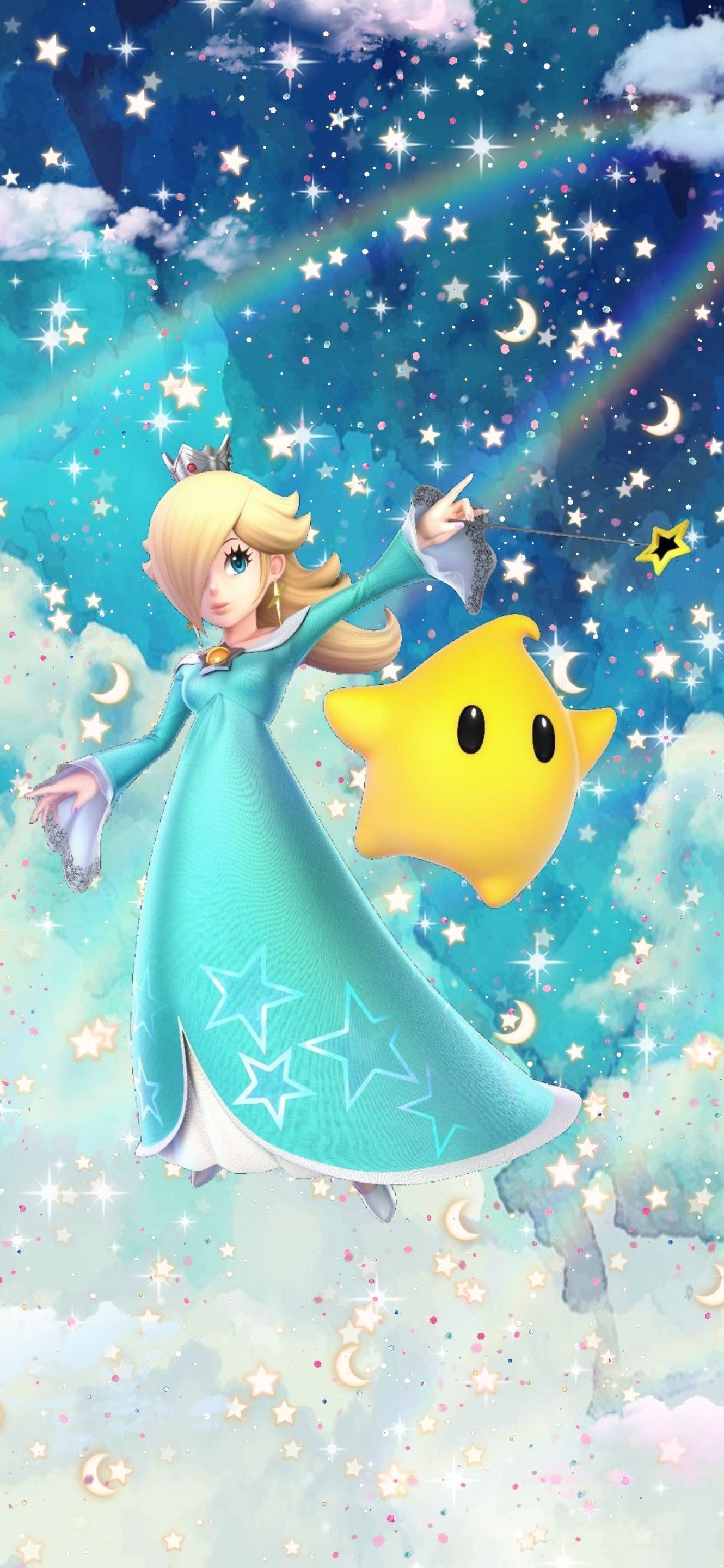 Nintendo Princess Rosalina blue aesthetic Phone Wallpaper. Anime wallpaper, Princess wallpaper, Wallpaper