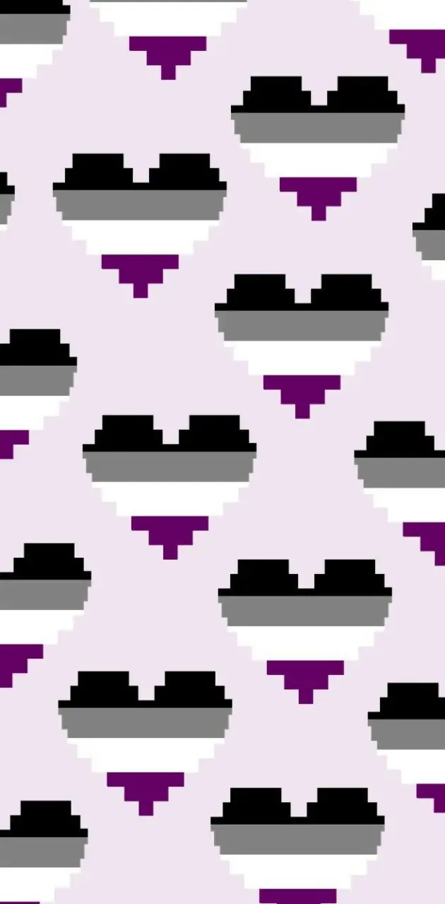 A repeating pattern of black, grey and purple umbrellas - Asexual