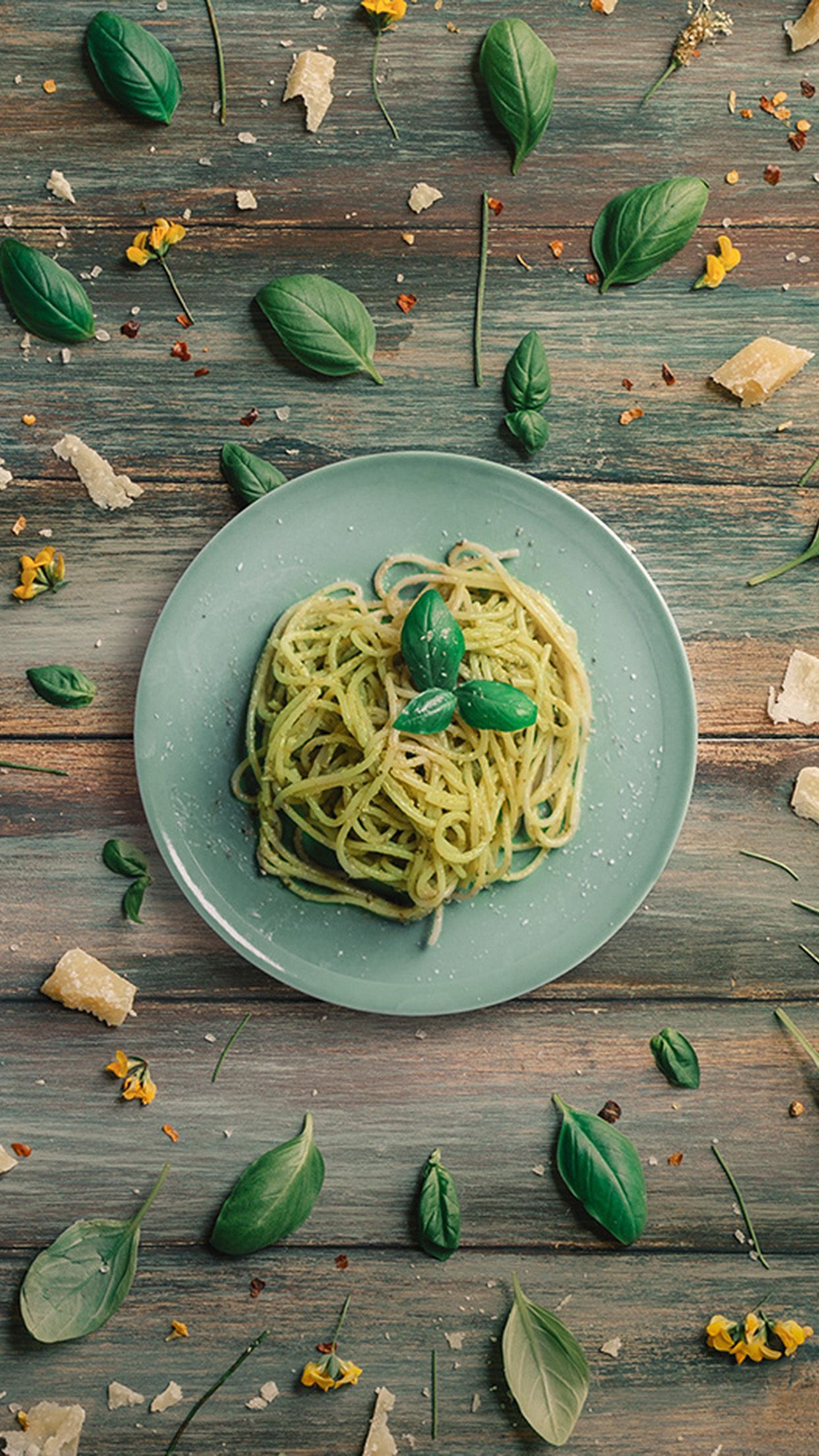 iPhone X wallpaper. food spaghetti art