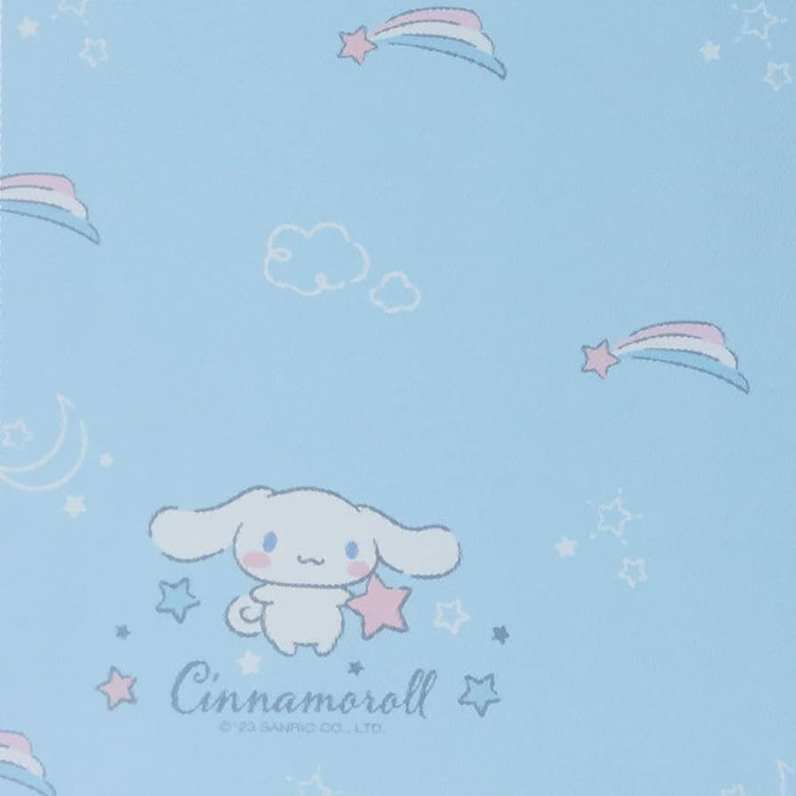 Cinnamoroll is sitting on a blue background - Cinnamoroll
