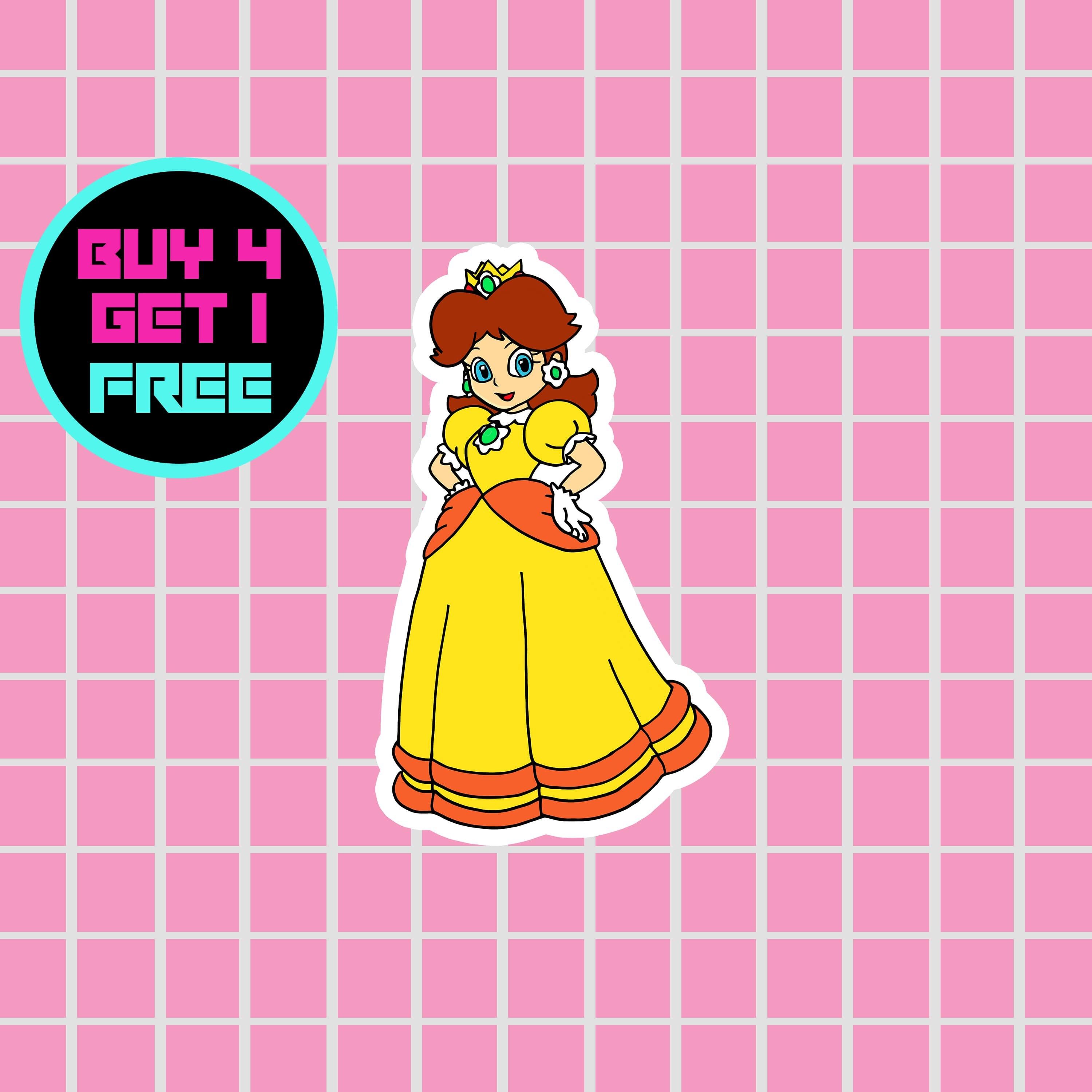 Cool Princess Daisy Sticker Super Mario Cute Stickers Laptop