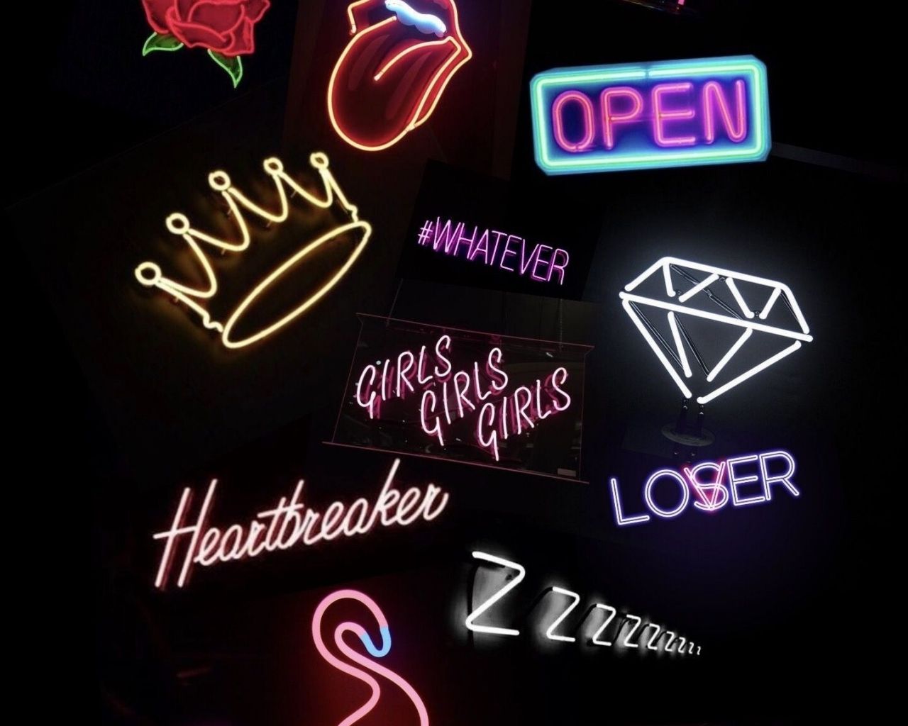 Neon Sign Aesthetic Wallpaper