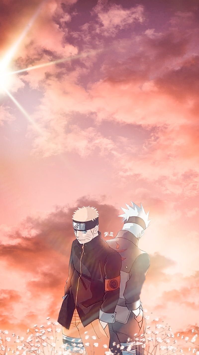 Naruto and Kakashi, aesthetic, anime, games, hokage, japan, konoha, might guy, HD phone wallpaper