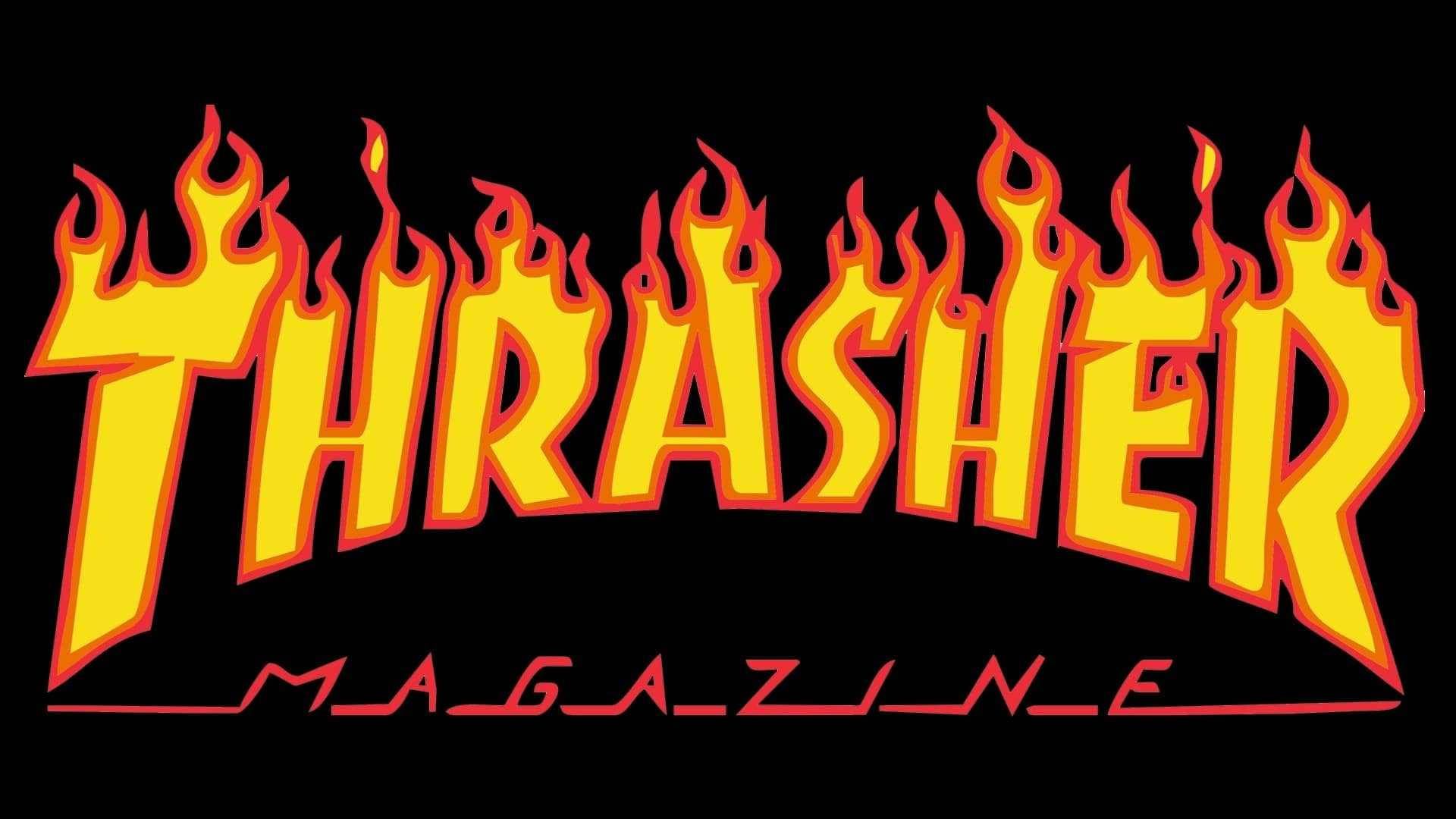 Download Thrasher Magazine's Flaming Logo Wallpaper