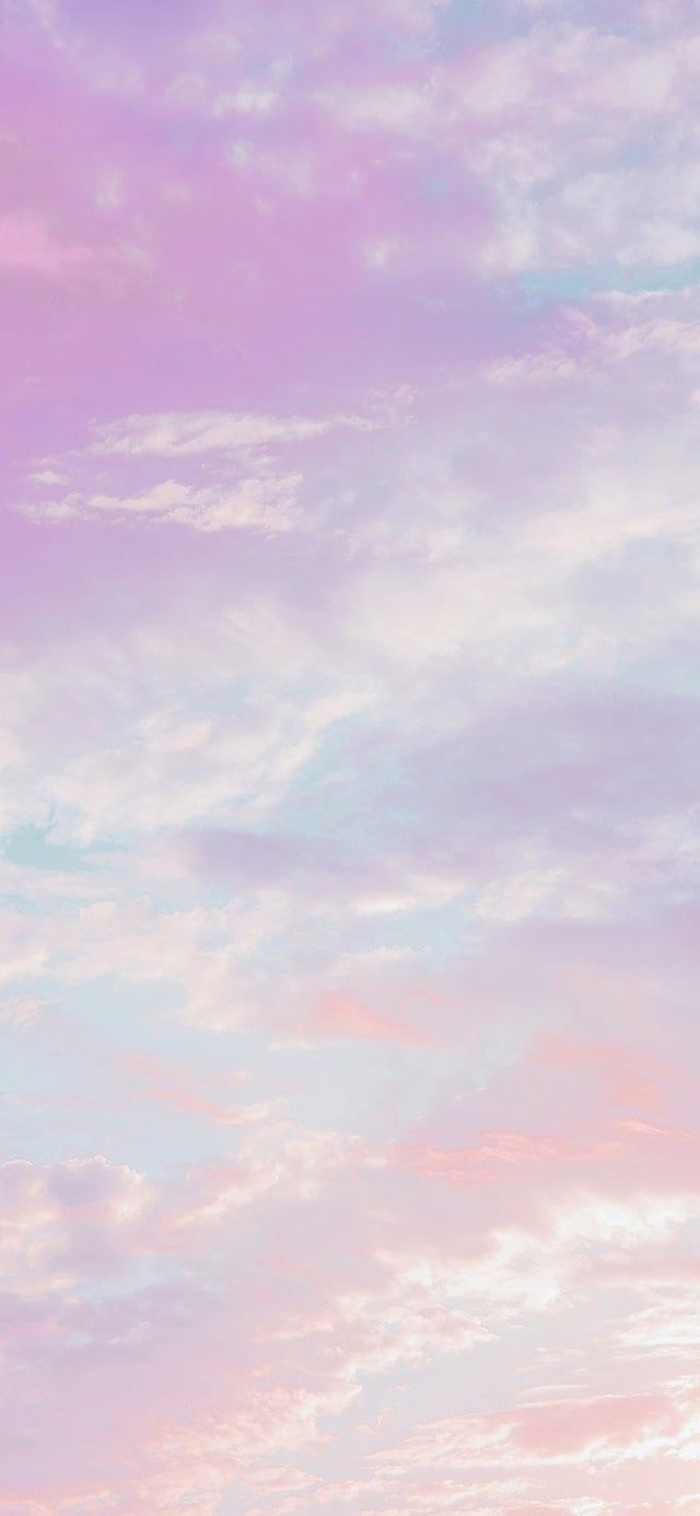 Aesthetic Sky And Light Pink Clouds 4K phone wallpaper [2610x5655] and [1080x2340]
