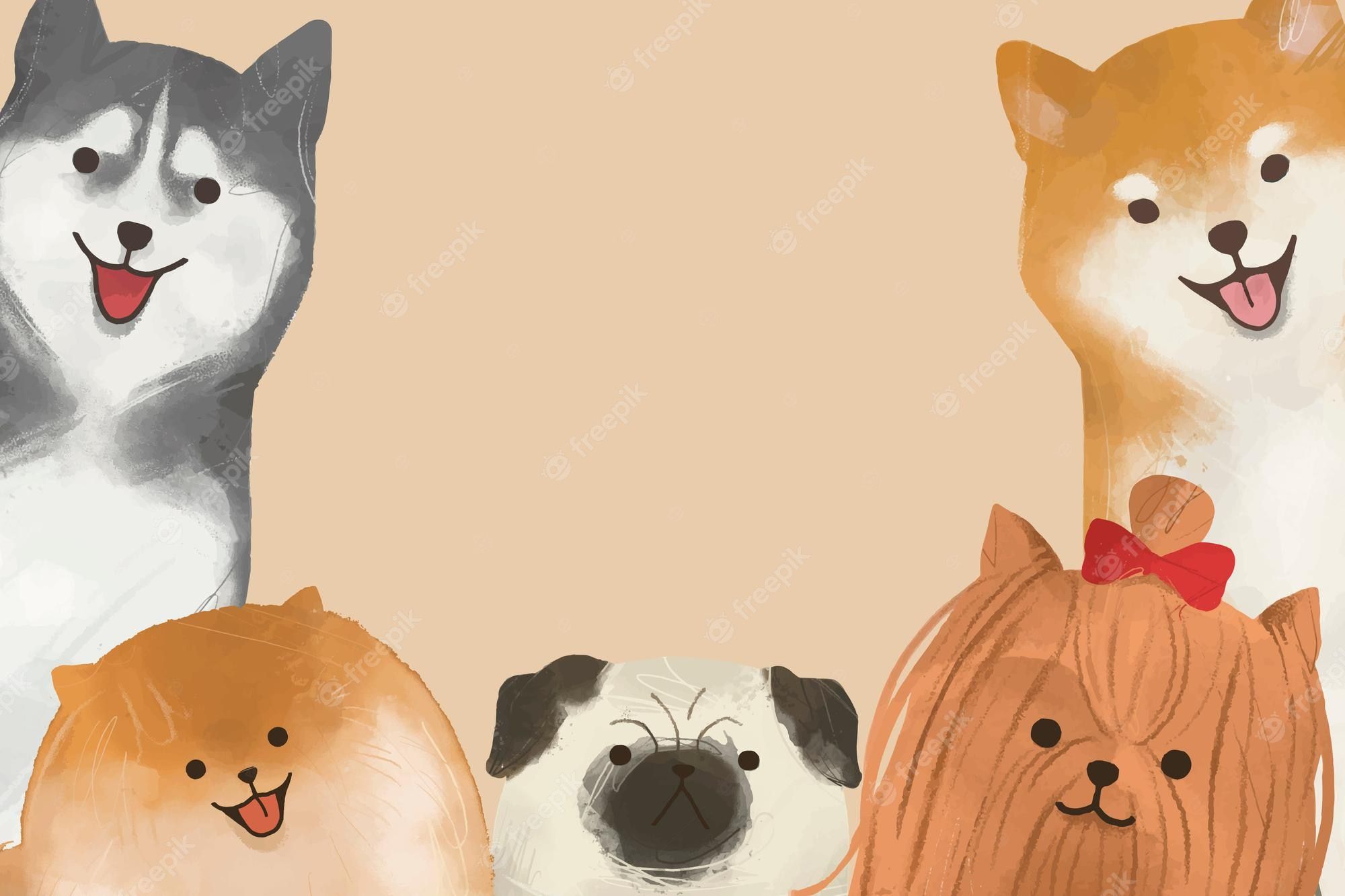 Dog wallpaper Vectors & Illustrations for Free Download