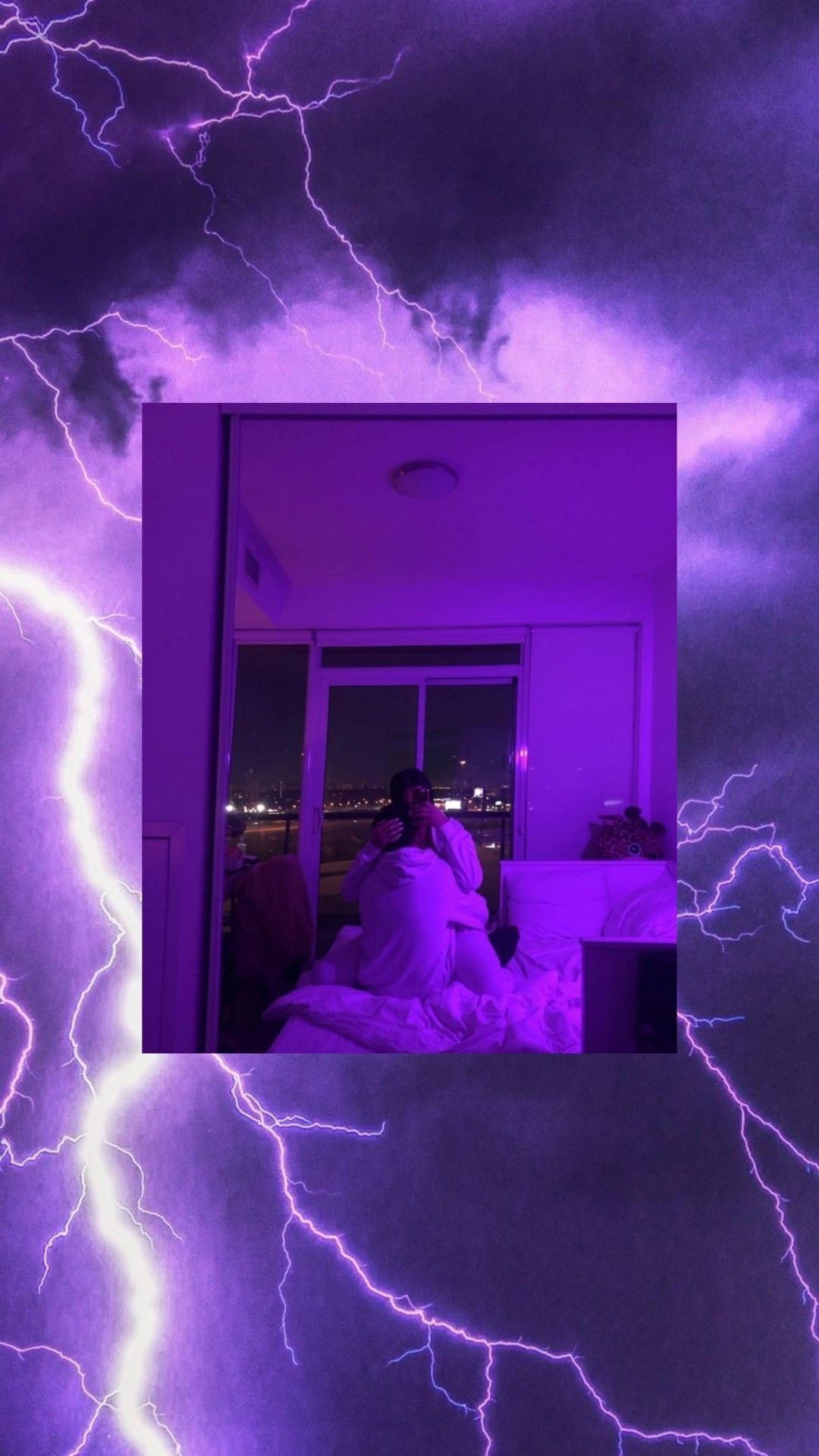 Aesthetic purple lightning storm Wallpaper Download - Lightning, storm