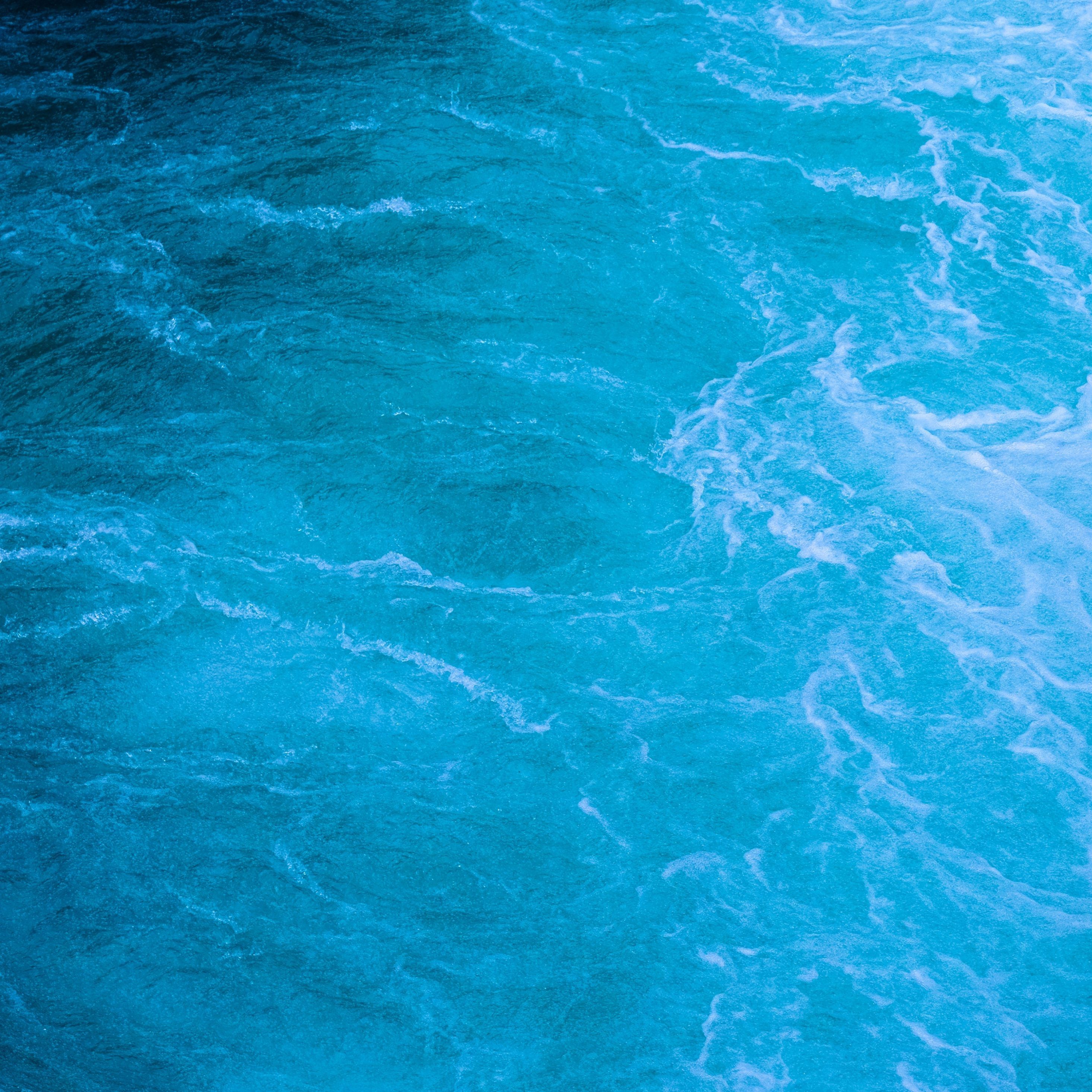 Blue Sea Waves Aqua Water Texture iPad Wallpaper iPad Wallpaper 4k iPad Wallpaper 5k free download iPad Pro, iPad Mini, iPad Air, iOS, iPadOS, Parallax, iPad retina Wallpaper